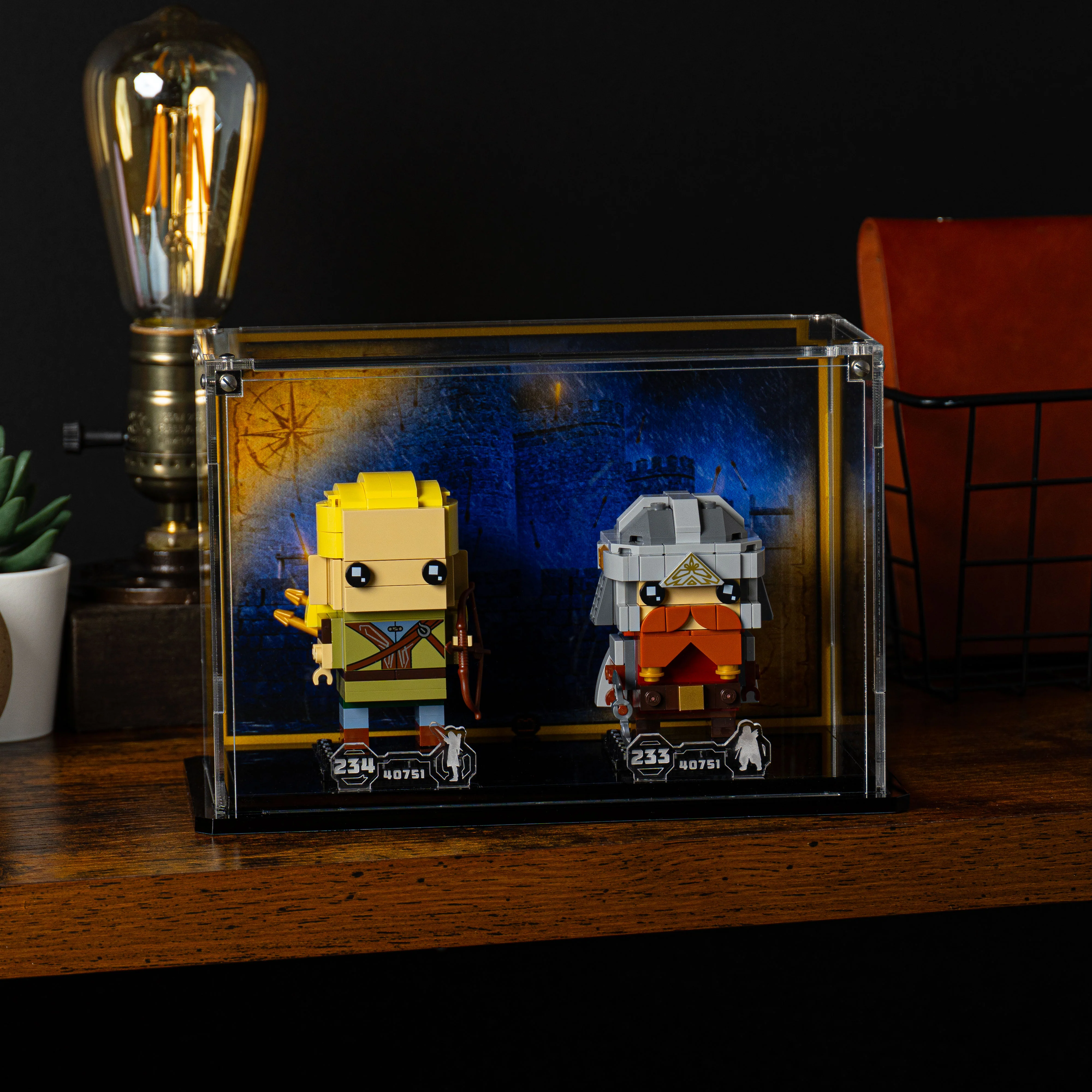 Display Case for LEGO® BrickHeadz Legolas & Gimli (40751) - Image 11