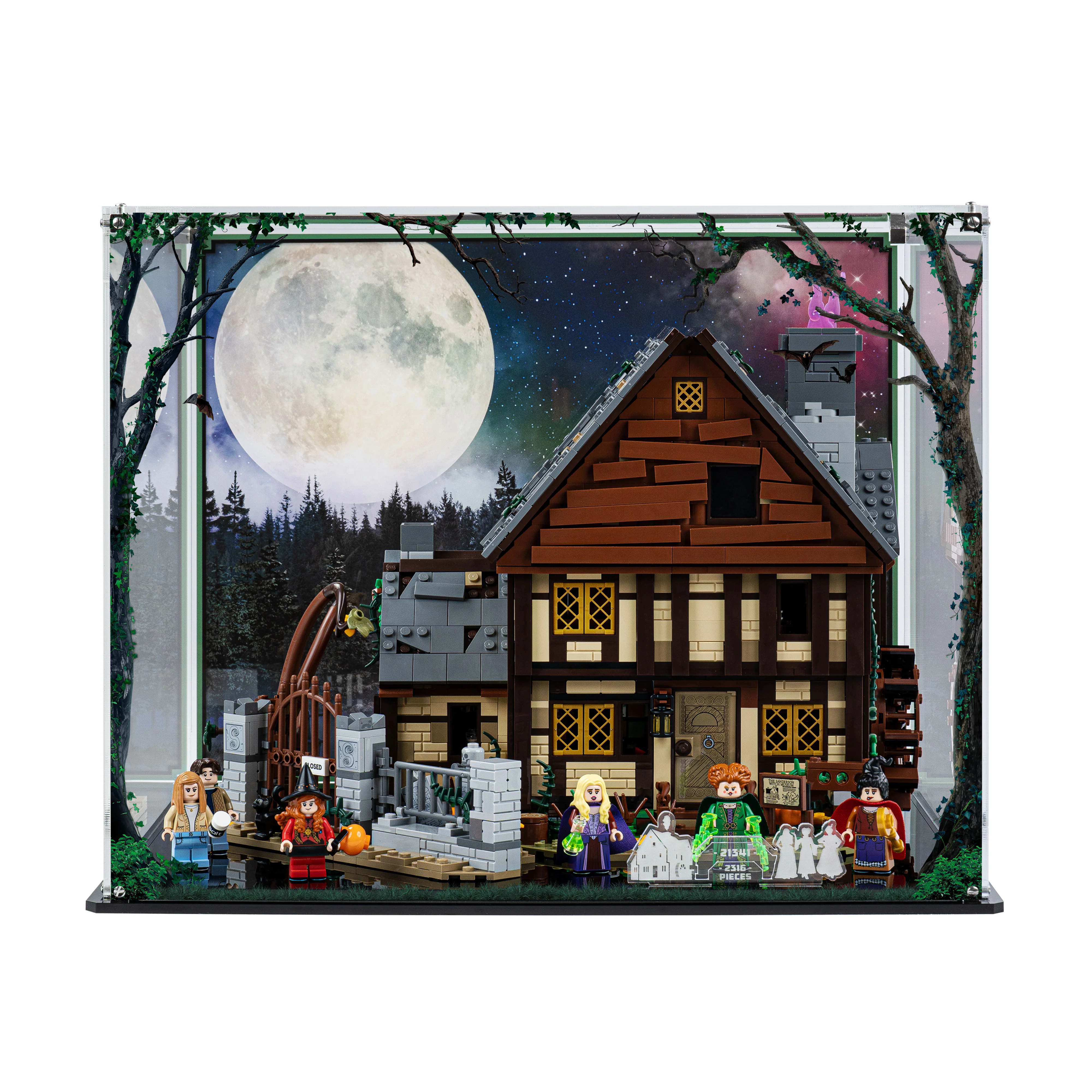 Display Case for LEGO® Ideas Disney Hocus Pocus: Sanderson Sisters' Cottage (21341) - Image 3