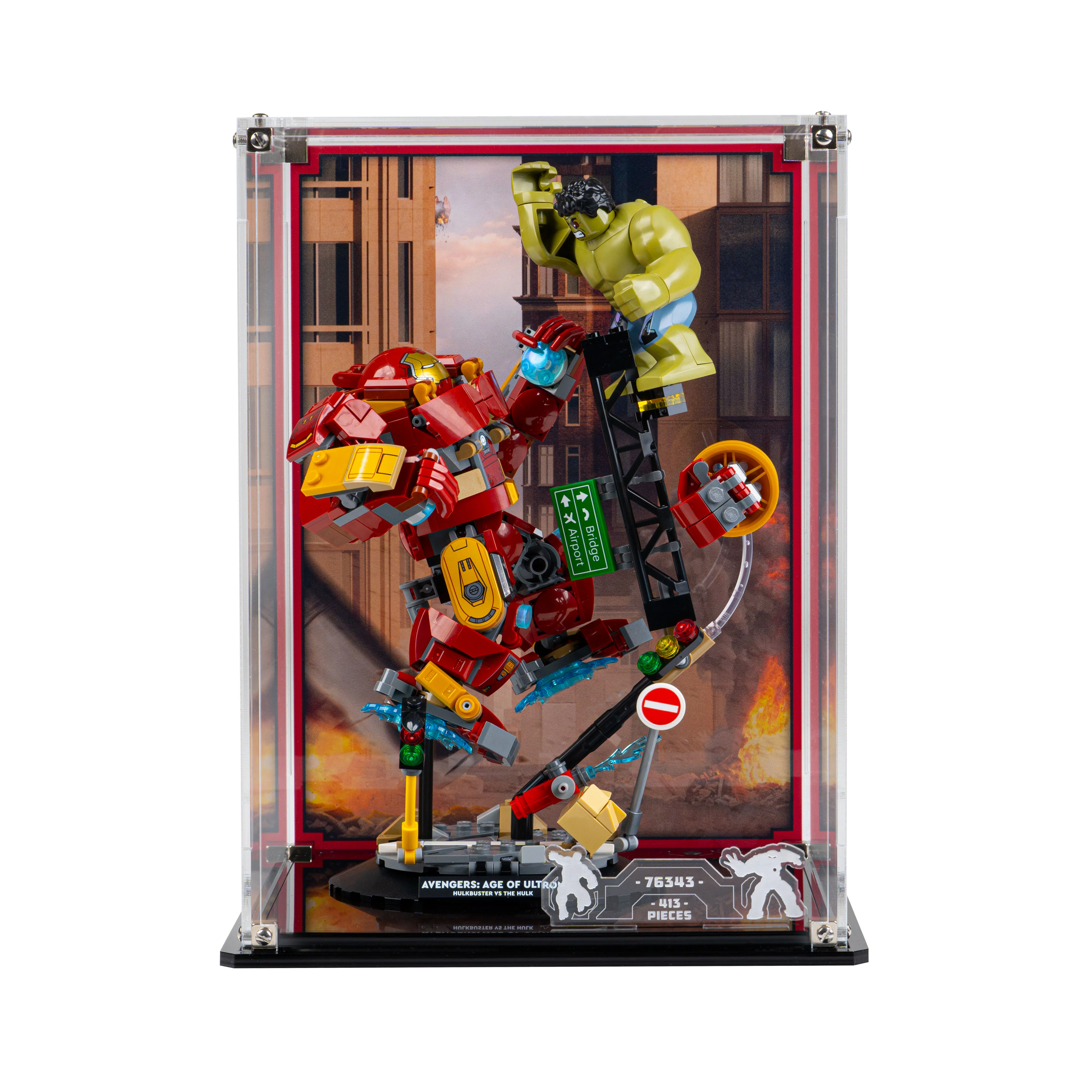 Display Case for LEGO® Marvel: Epic Battle: Hulkbuster vs. The Hulk (76343) - Image 3