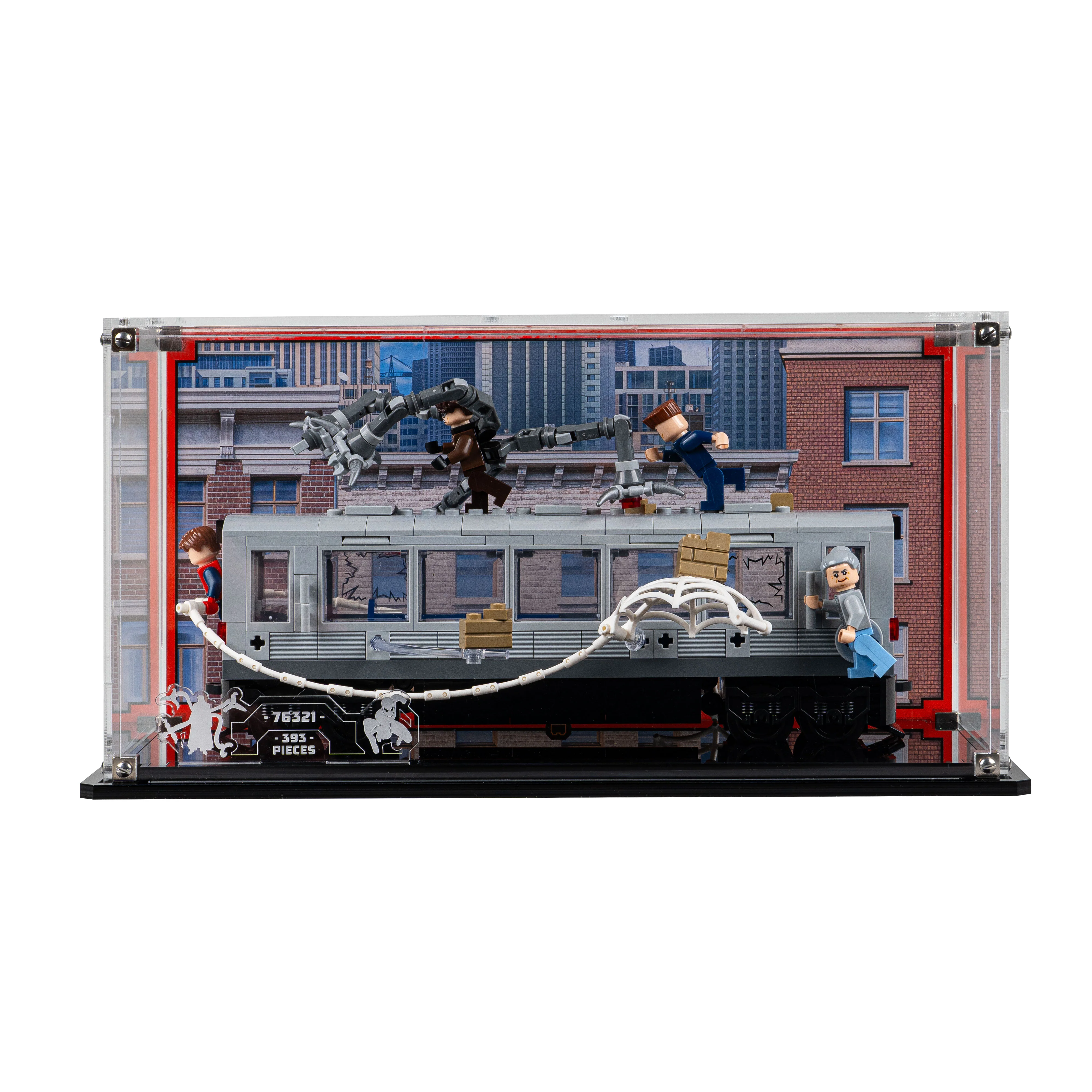 Display Case for LEGO® Marvel™: Spider-Man vs. Doc Ock Subway Train Scene (76321) - Image 4