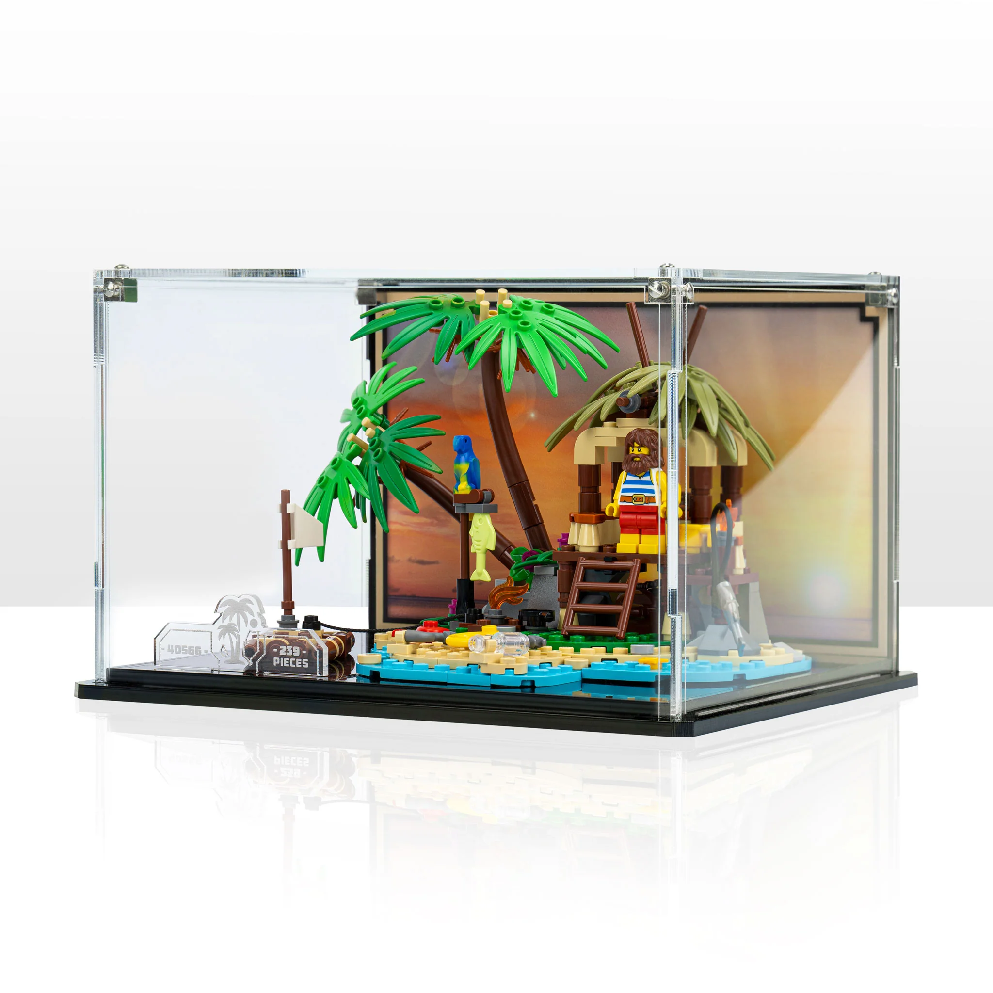 Display Case for LEGO® Ray the Castaway (40566)