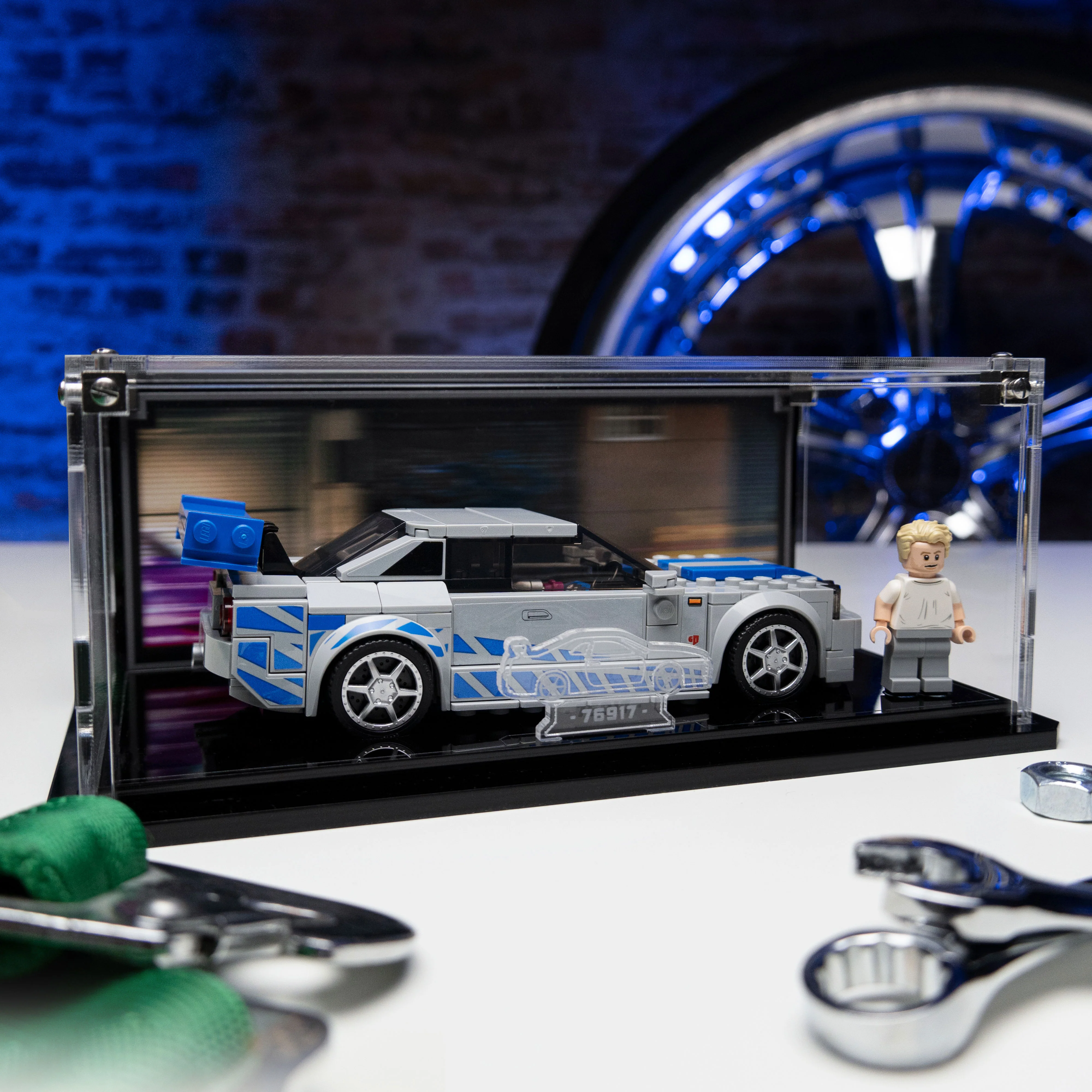 Display Case for LEGO® Speed Champions 2 Fast 2 Furious Nissan Skyline GT-R (R34) (76917) - Image 5