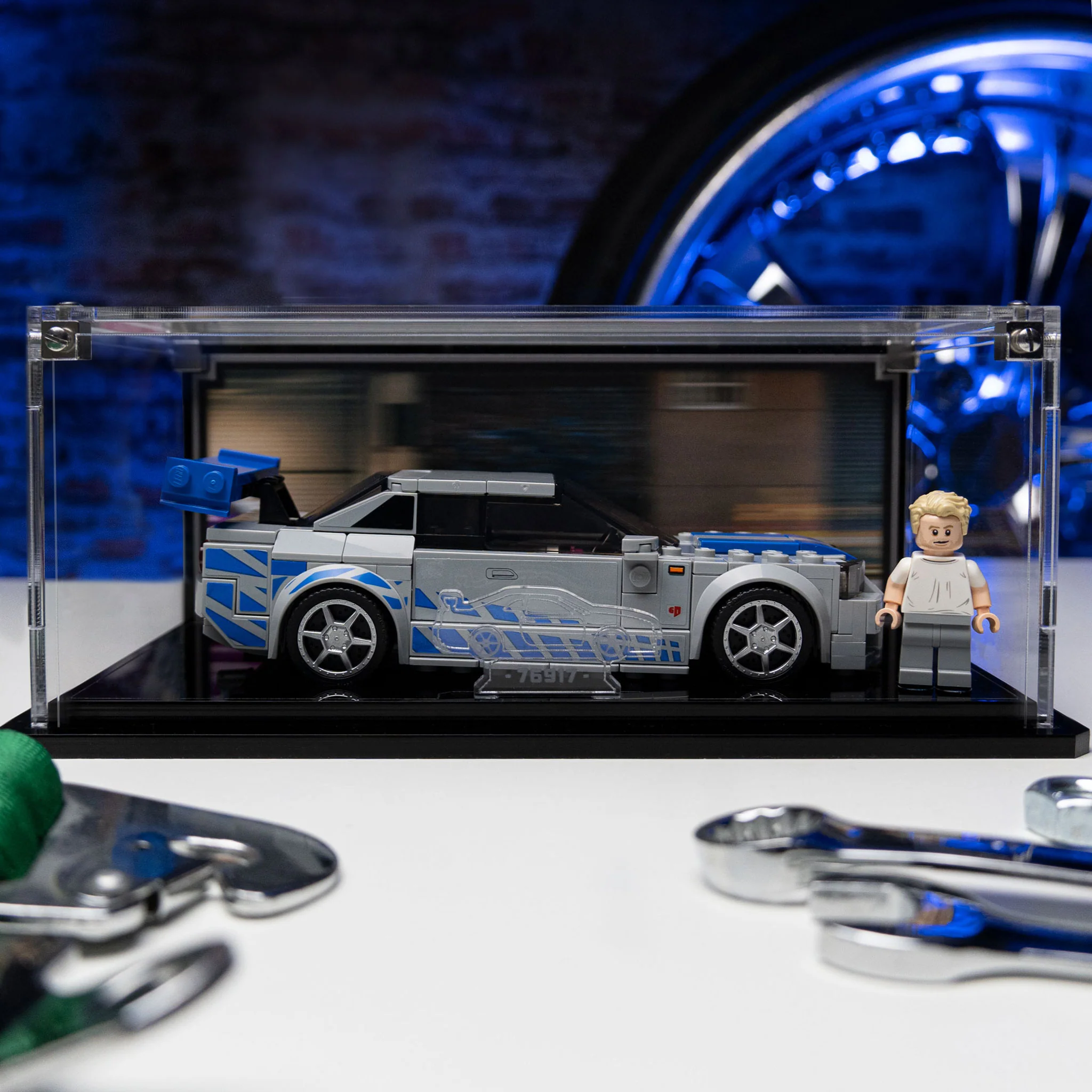 Display Case for LEGO® Speed Champions 2 Fast 2 Furious Nissan Skyline GT-R (R34) (76917) - Image 6