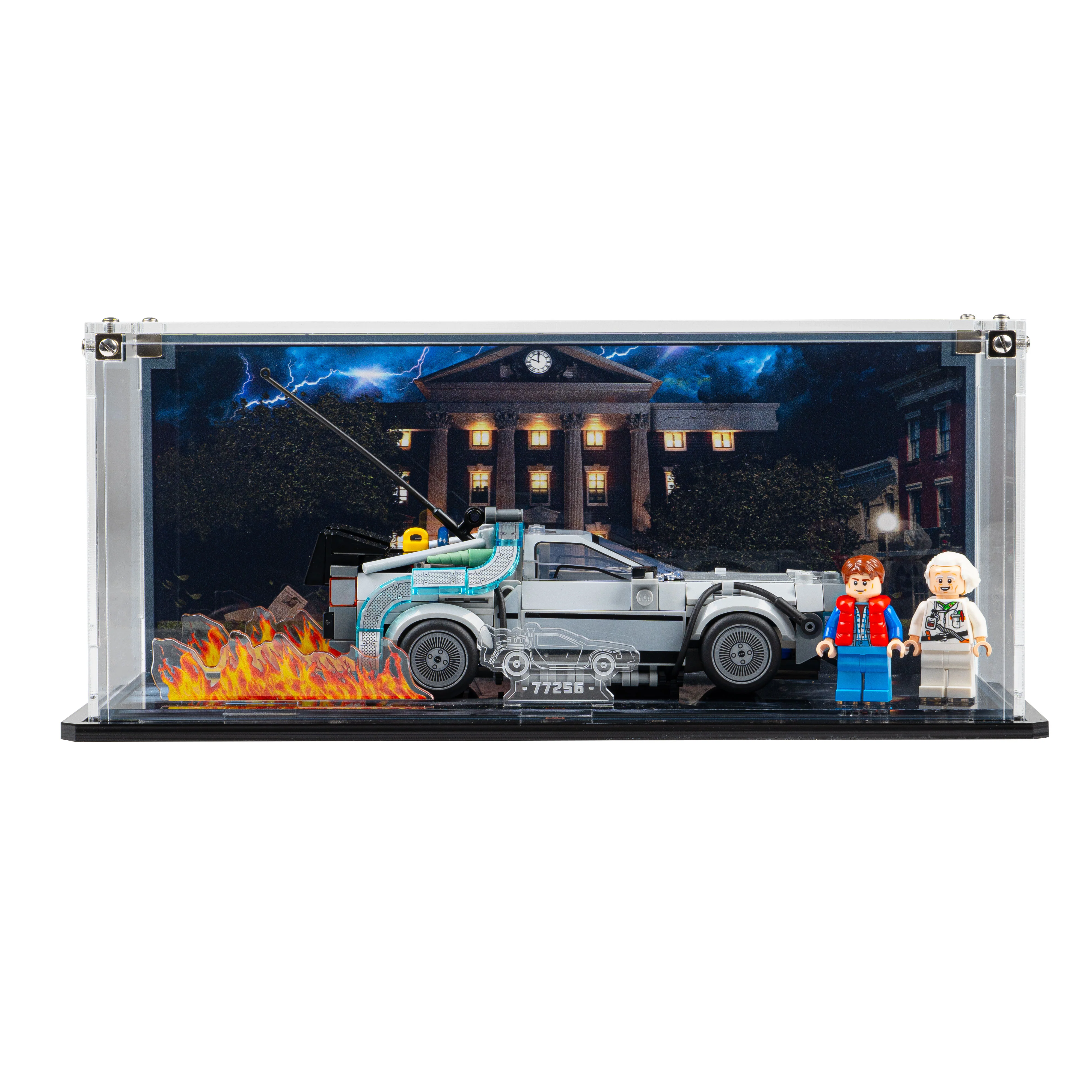 Display Case for LEGO® Speed Champions: Time Machine from Back to the Future (77256) - Image 3