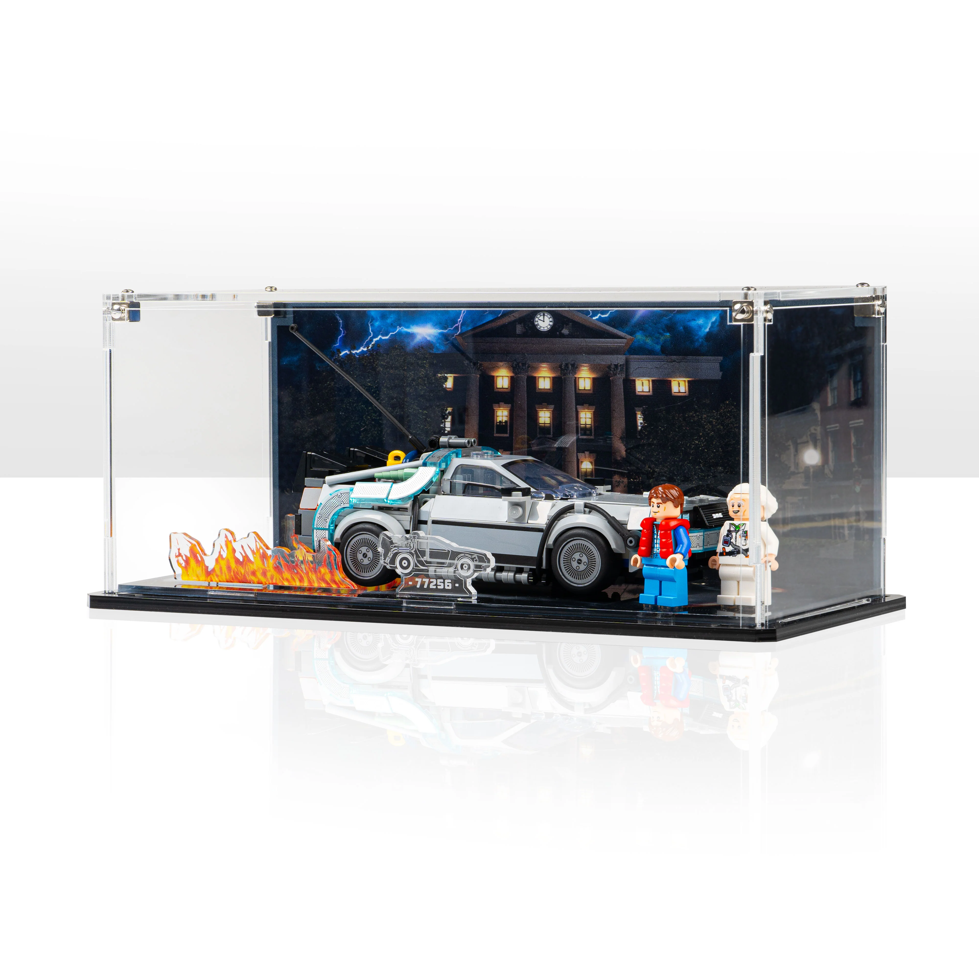Display Case for LEGO® Speed Champions: Time Machine from Back to the Future (77256) - Image 5