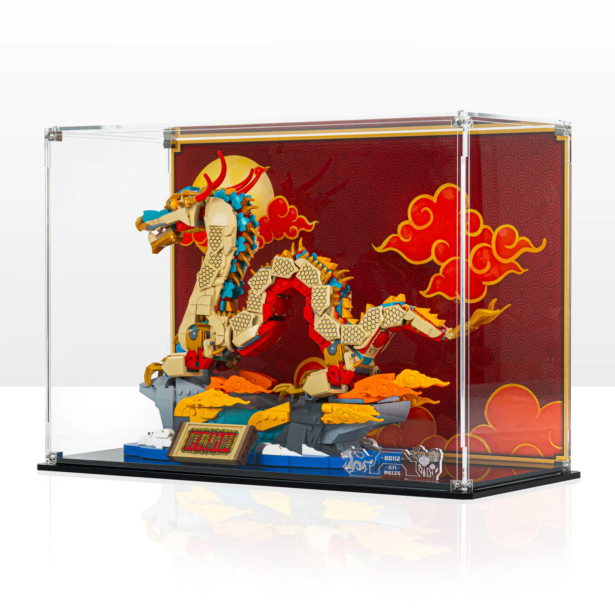 Display Case for LEGO® Spring Festival Auspicious Dragon (80112)
