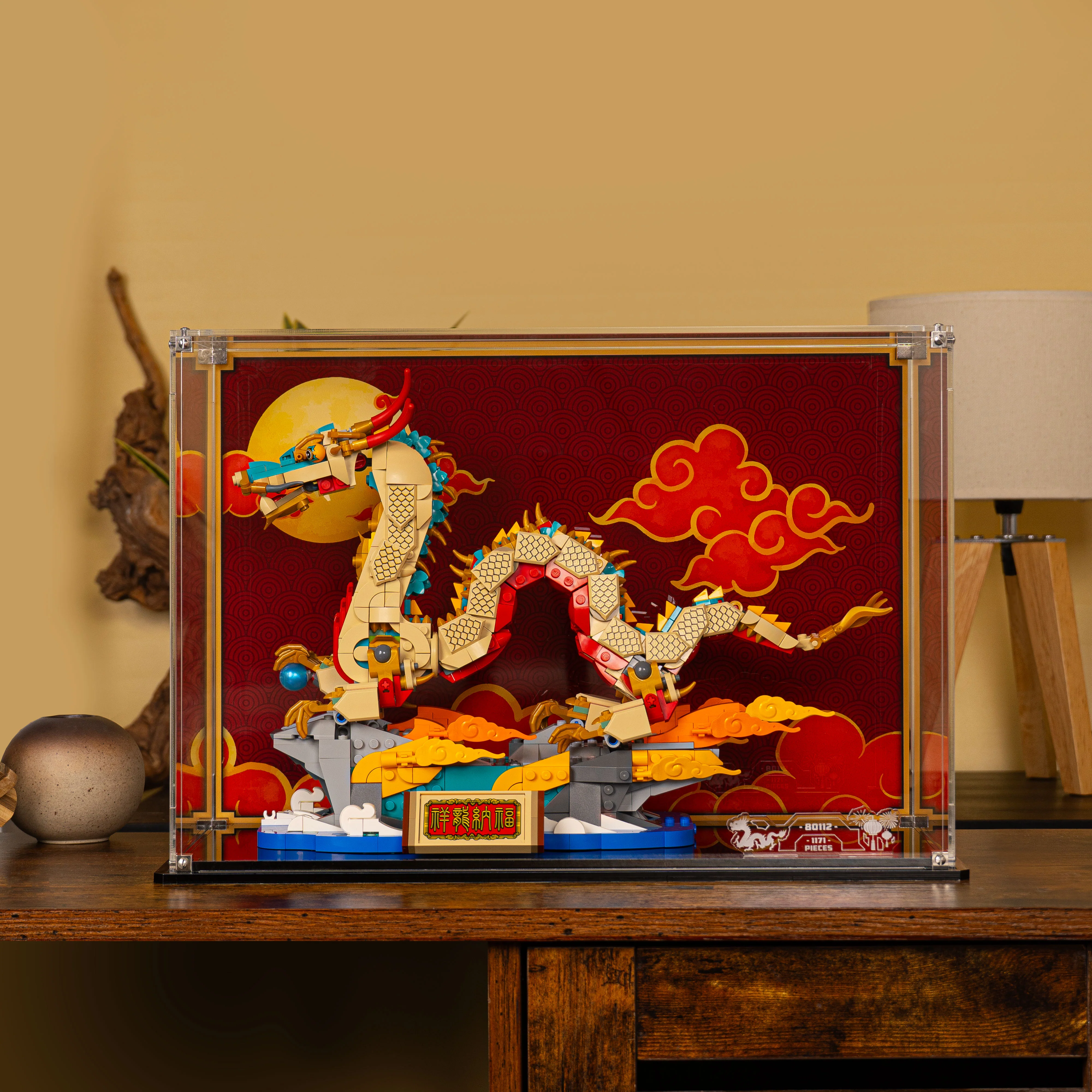 Display Case for LEGO® Spring Festival Auspicious Dragon (80112) - Image 12