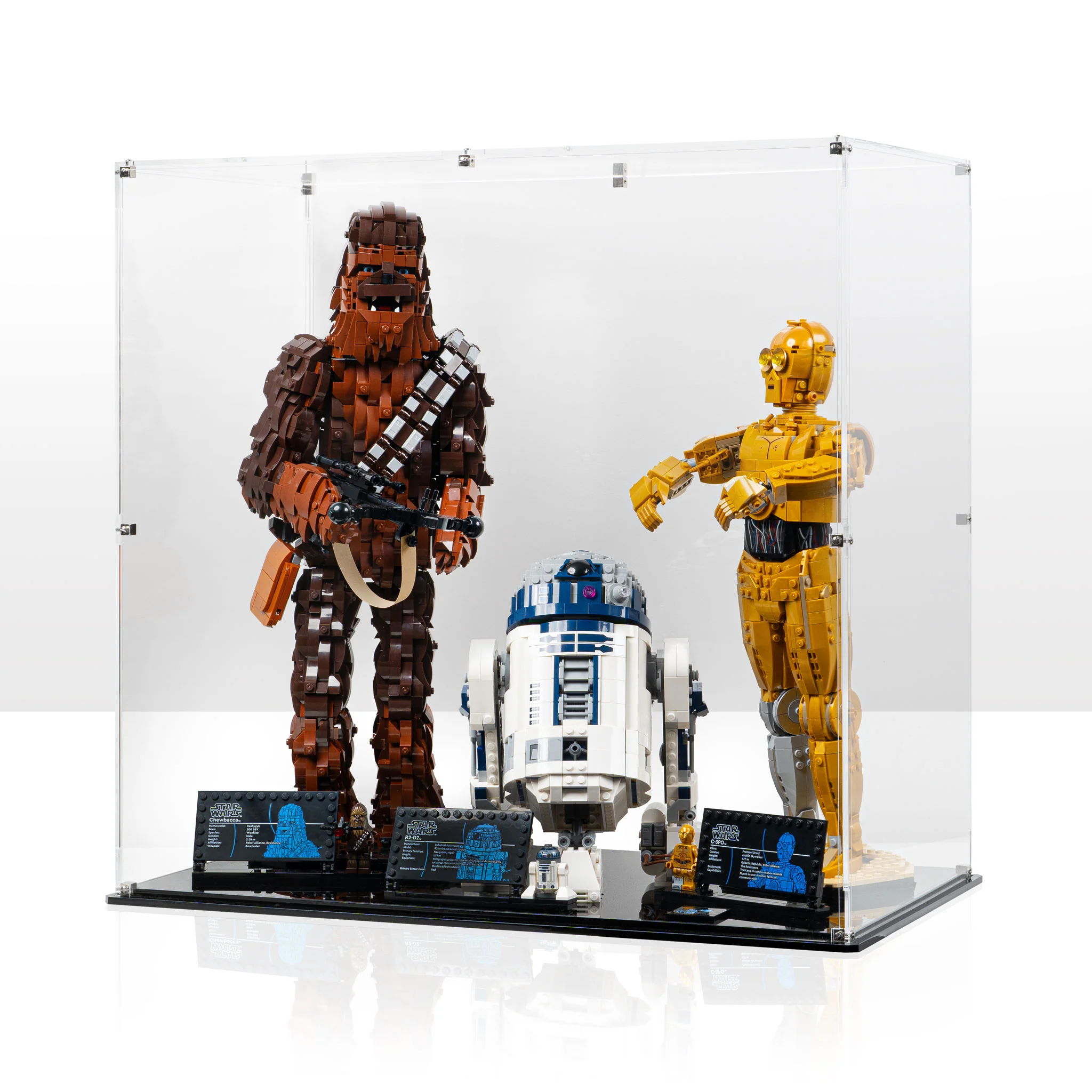 Display Case for LEGO® Star Wars™ Chewbacca, C-3PO and R2-D2 (75371, 75398, 75379) - Image 4