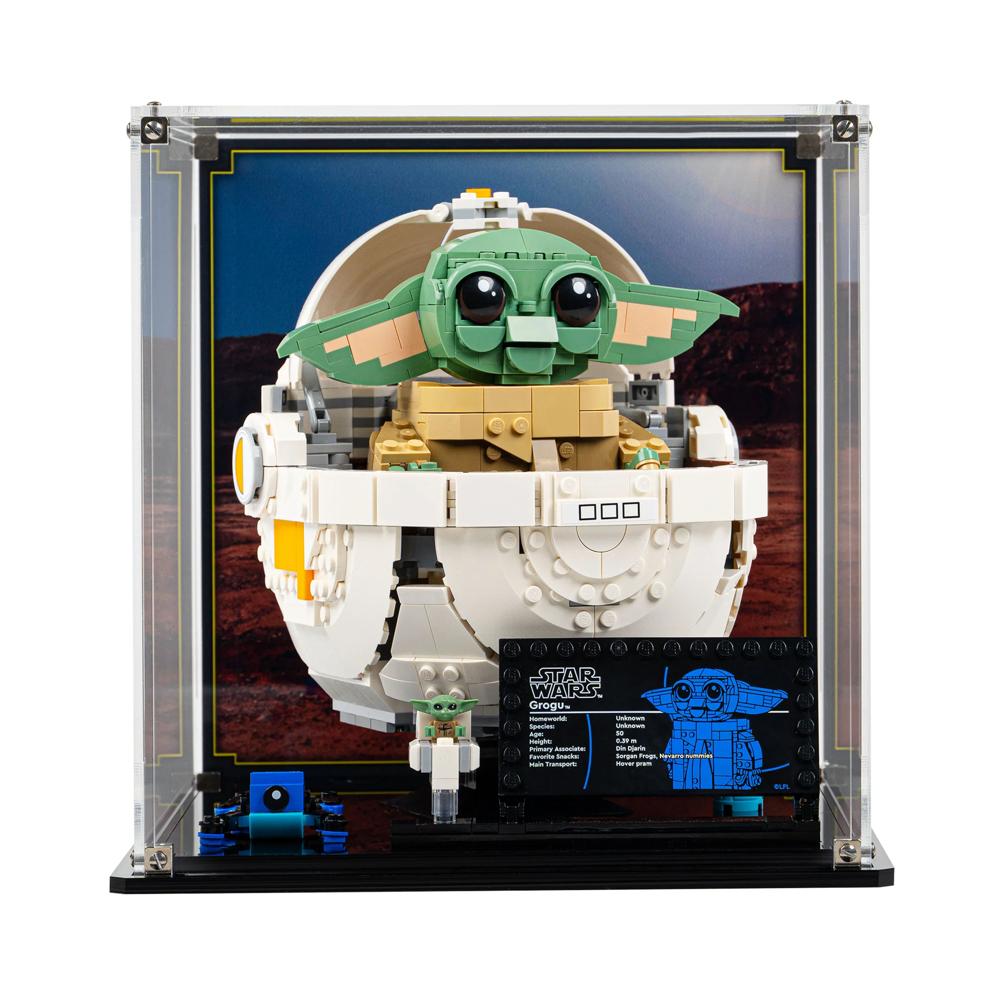 Display Case for LEGO® Star Wars: Grogu with Hover Pram (75403) - Image 3