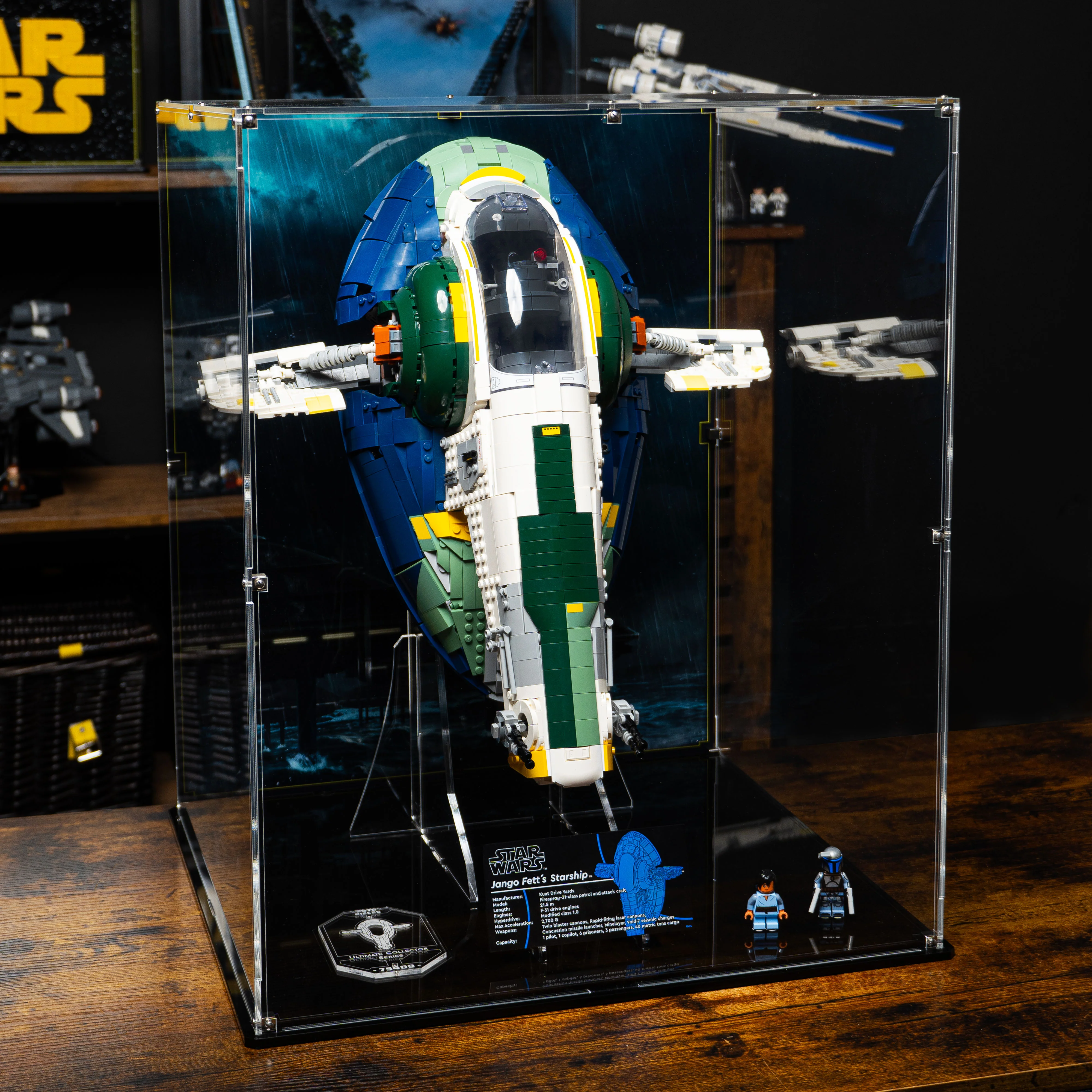Display Case for LEGO® Star Wars: Jango Fett's Firespray-Class Starship (75409) - Image 2