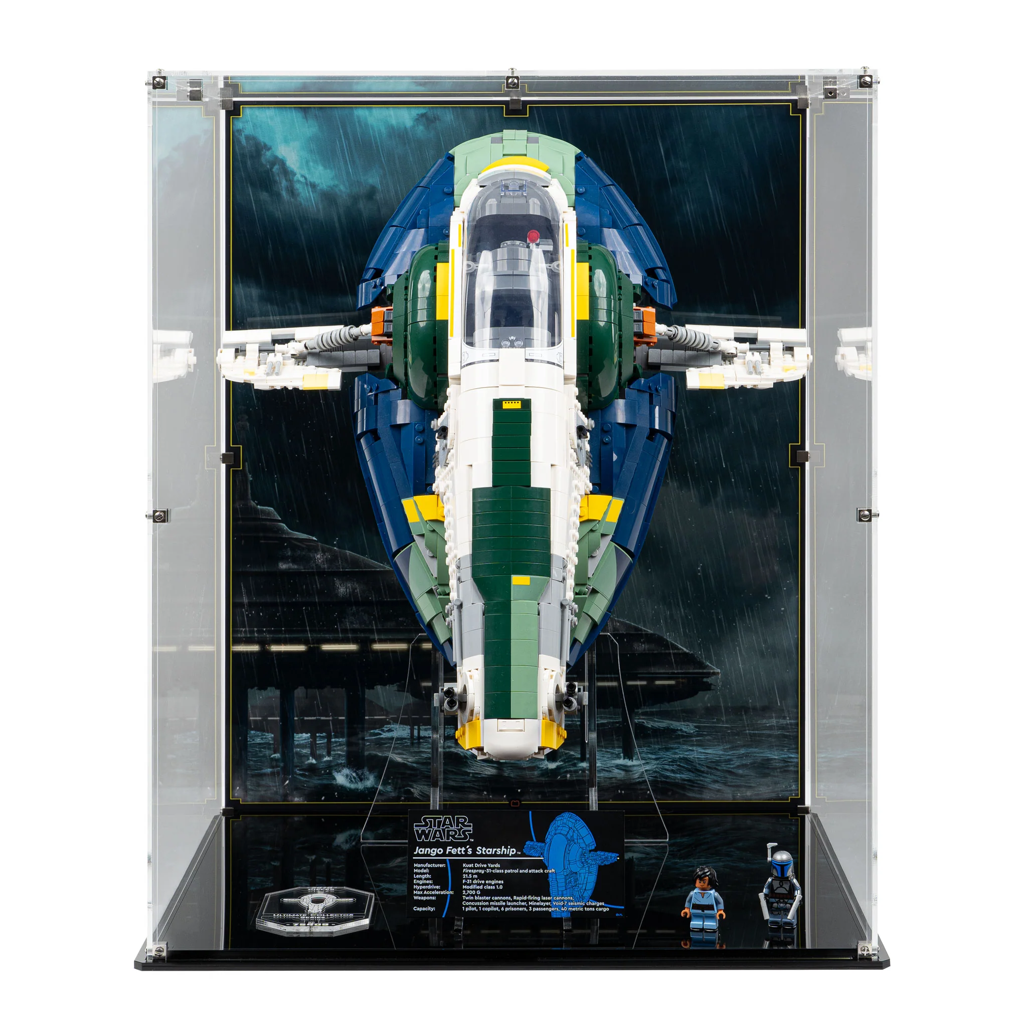 Display Case for LEGO® Star Wars: Jango Fett's Firespray-Class Starship (75409) - Image 4