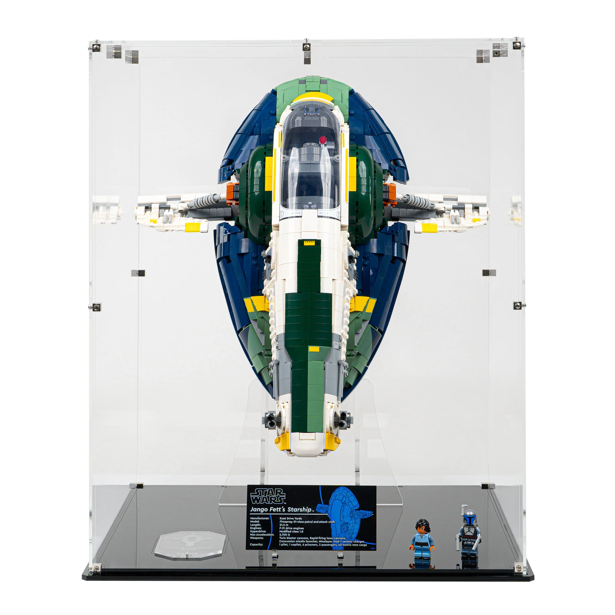 Display Case for LEGO® Star Wars: Jango Fett's Firespray-Class Starship (75409) - Image 7