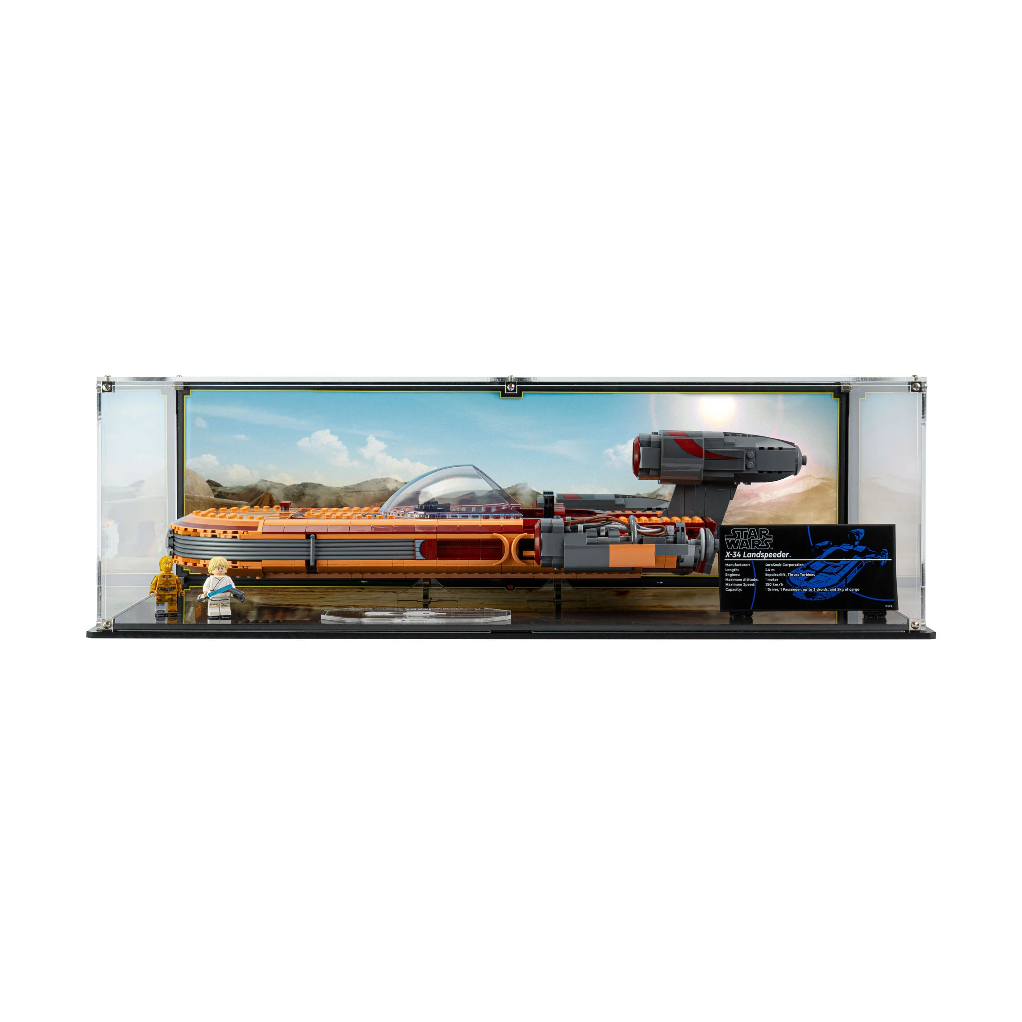 Display Case for LEGO® Star Wars™ UCS Luke Skywalker’s Landspeeder™ (75341) - Image 2