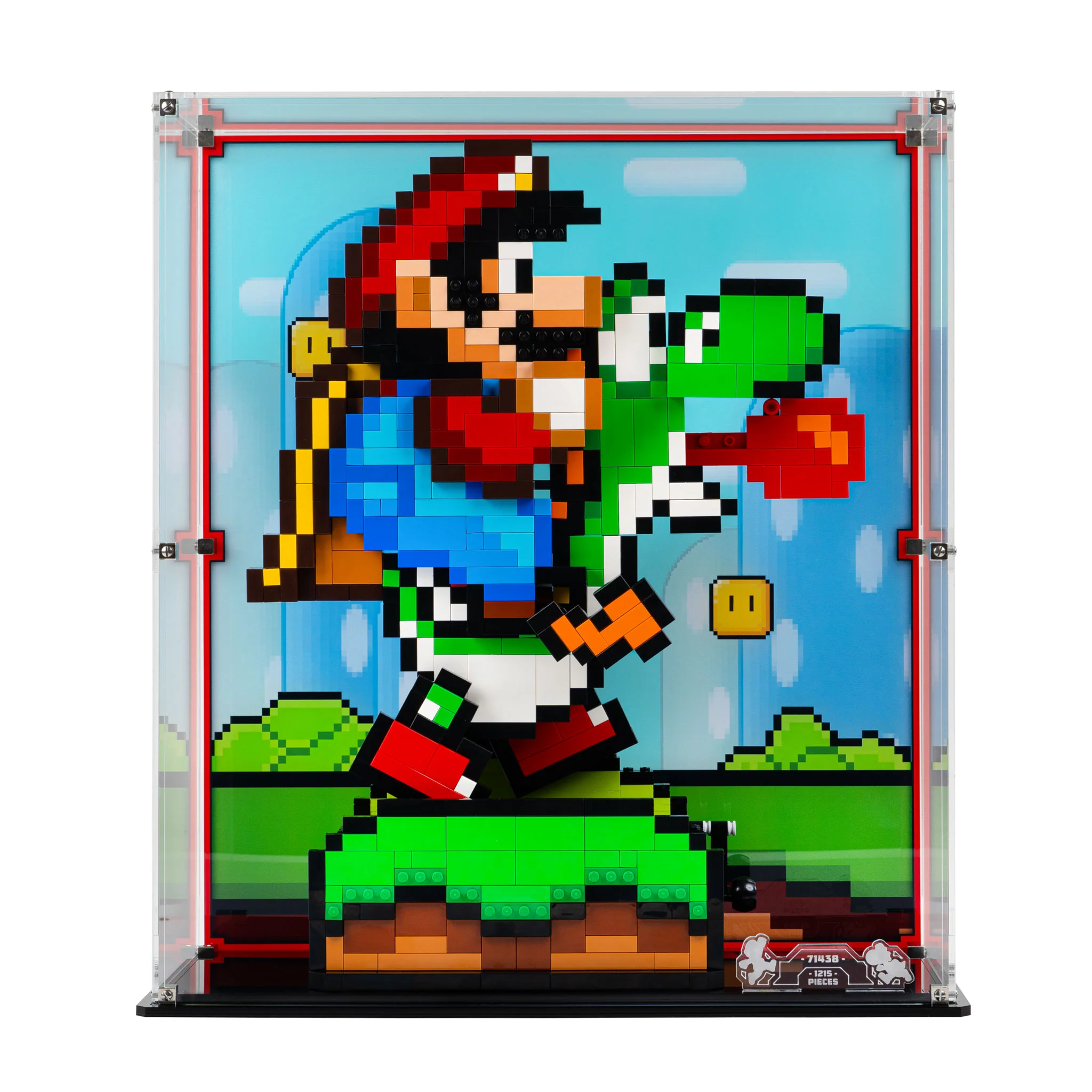 Display Case for LEGO® Super Mario™: Super Mario World™ Mario and Yoshi (71438) - Image 2