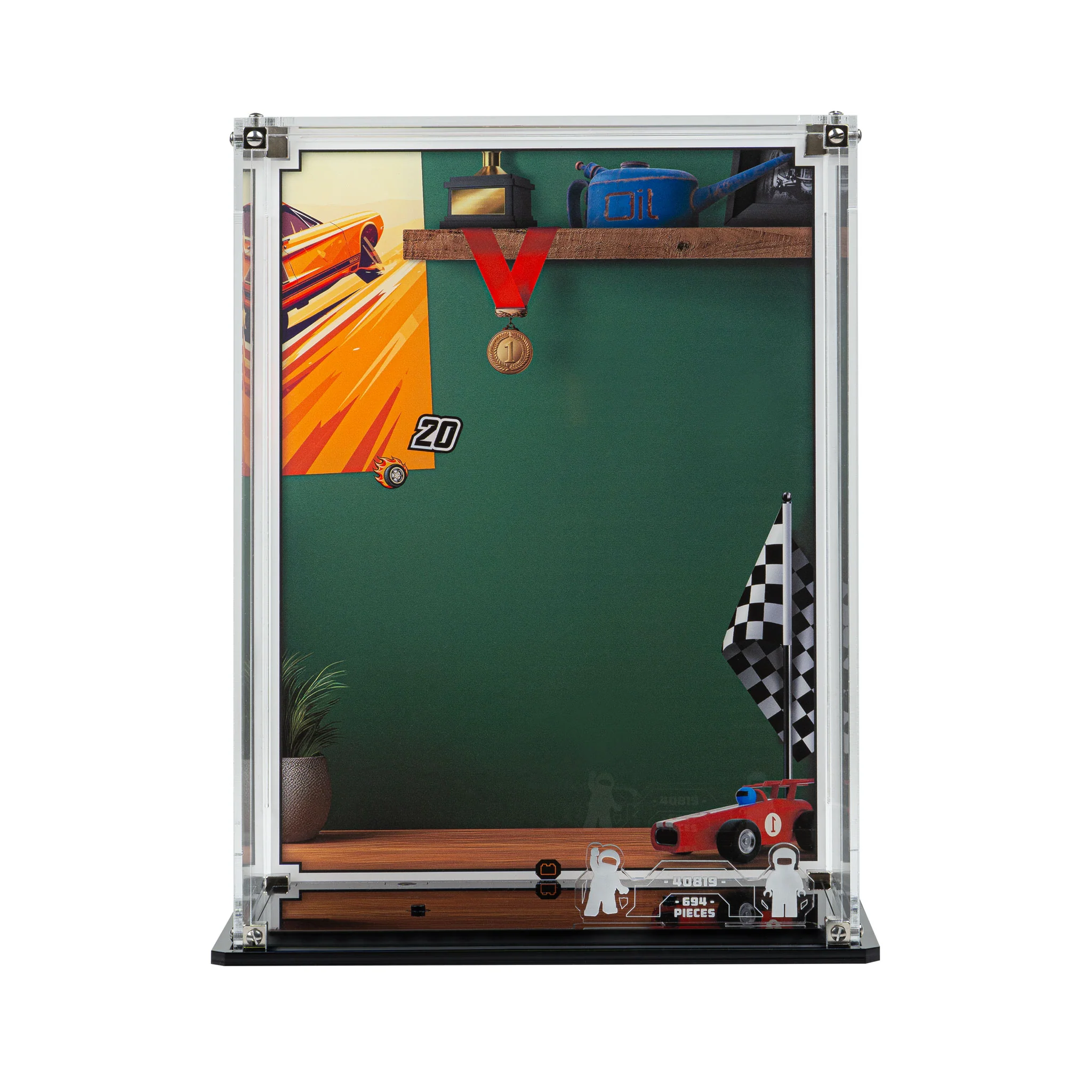 Display Case for LEGO® Up-Scaled Racing Driver Minifigure (40819) - Image 2