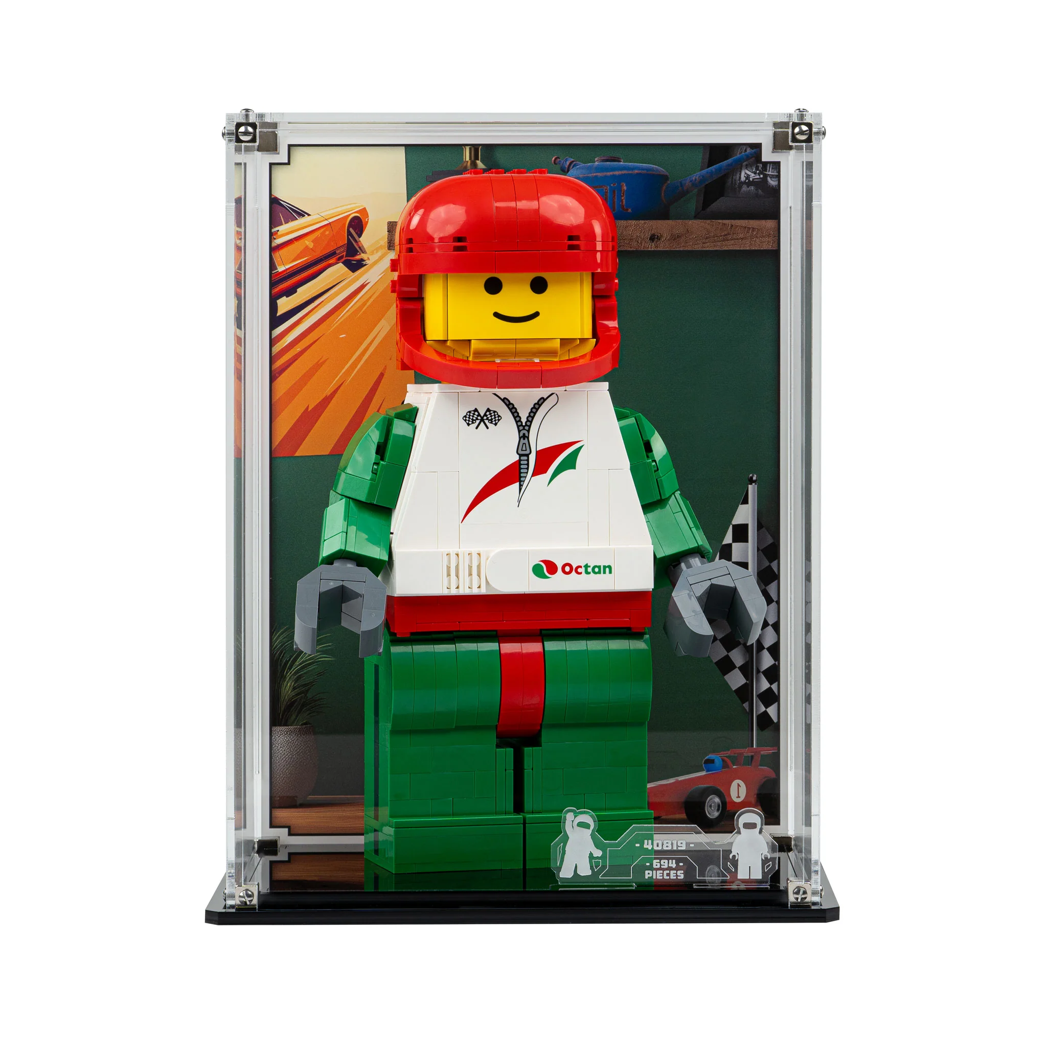 Display Case for LEGO® Up-Scaled Racing Driver Minifigure (40819) - Image 3