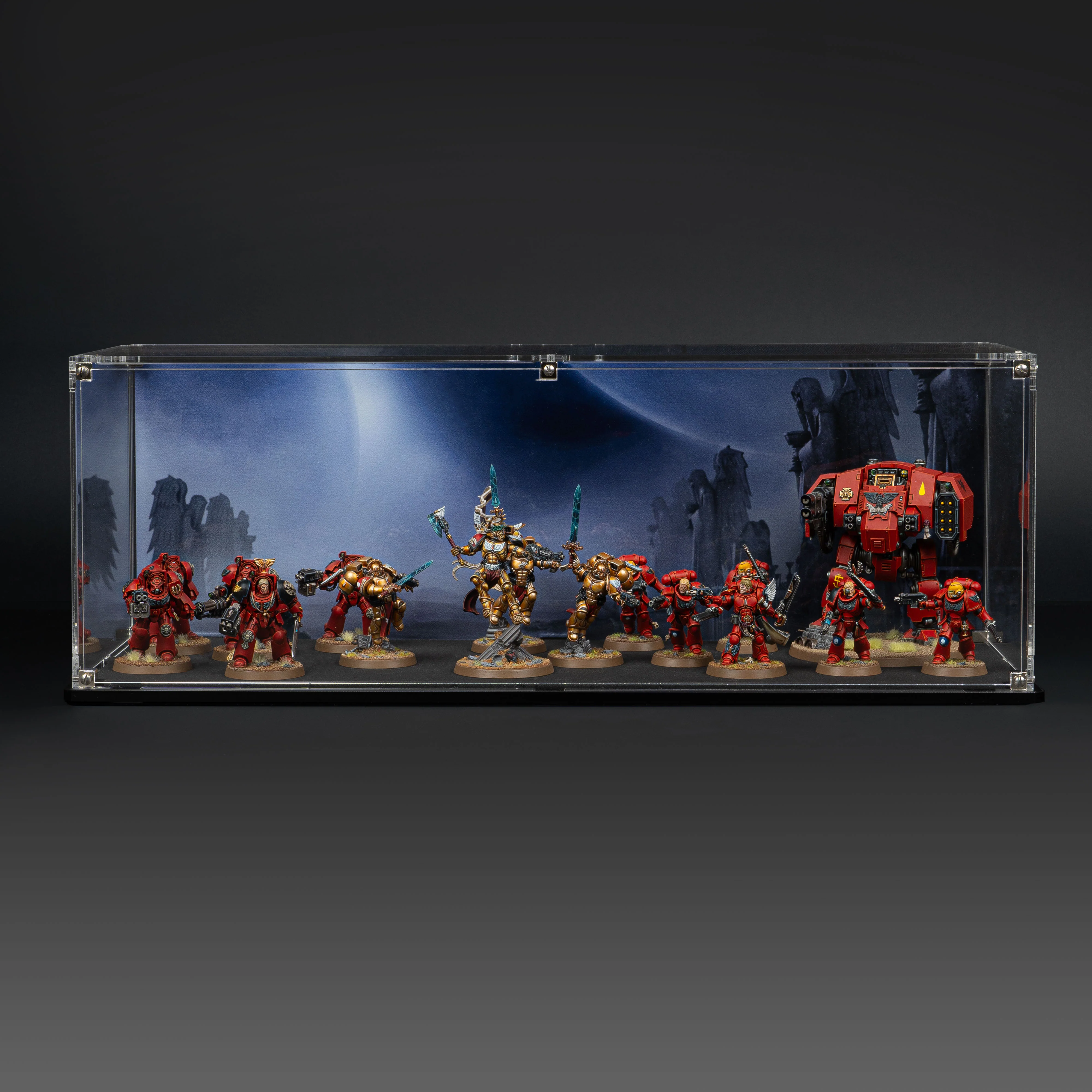 Display Case for Warhammer® Army with Angels of Death Background - Image 3