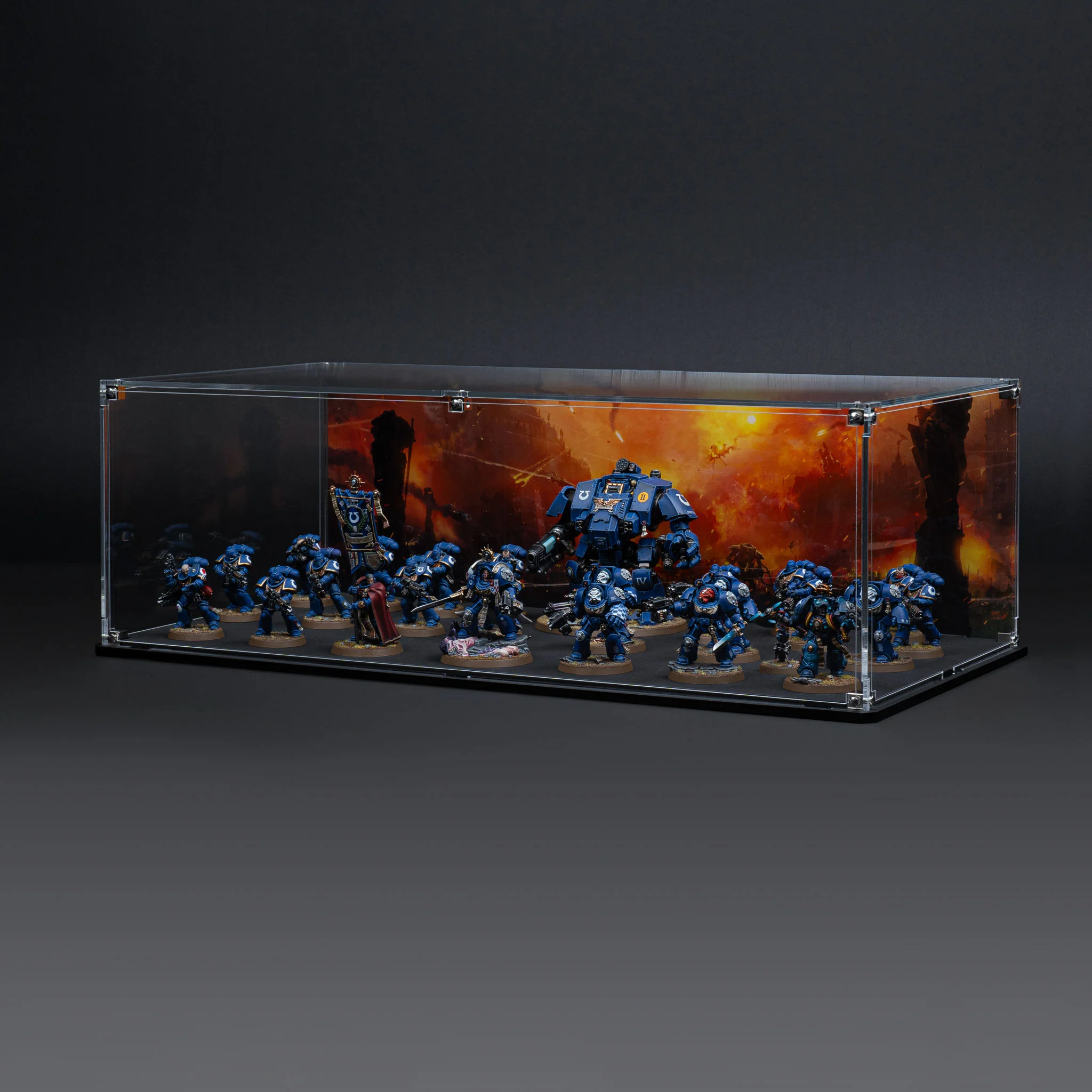 Display Case for Warhammer® Army with Endless War Background - Image 12