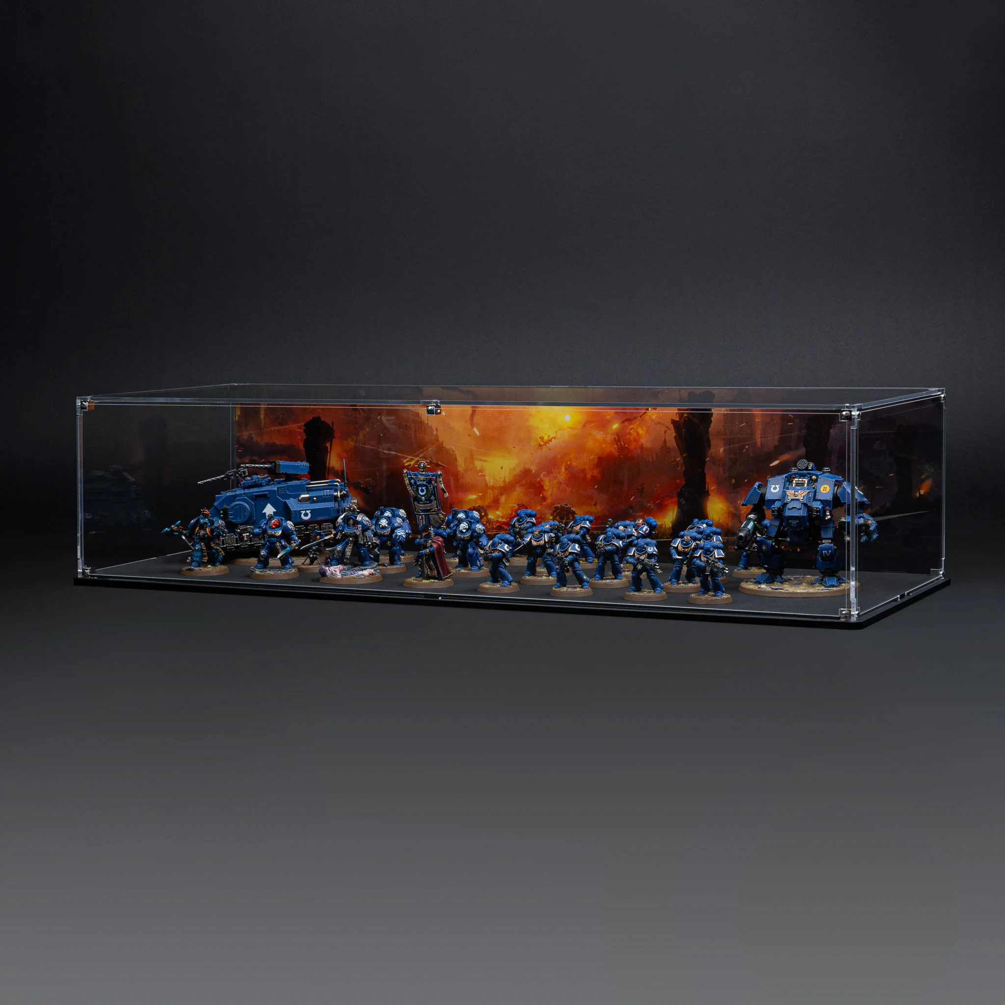 Display Case for Warhammer® Army with Endless War Background - Image 16