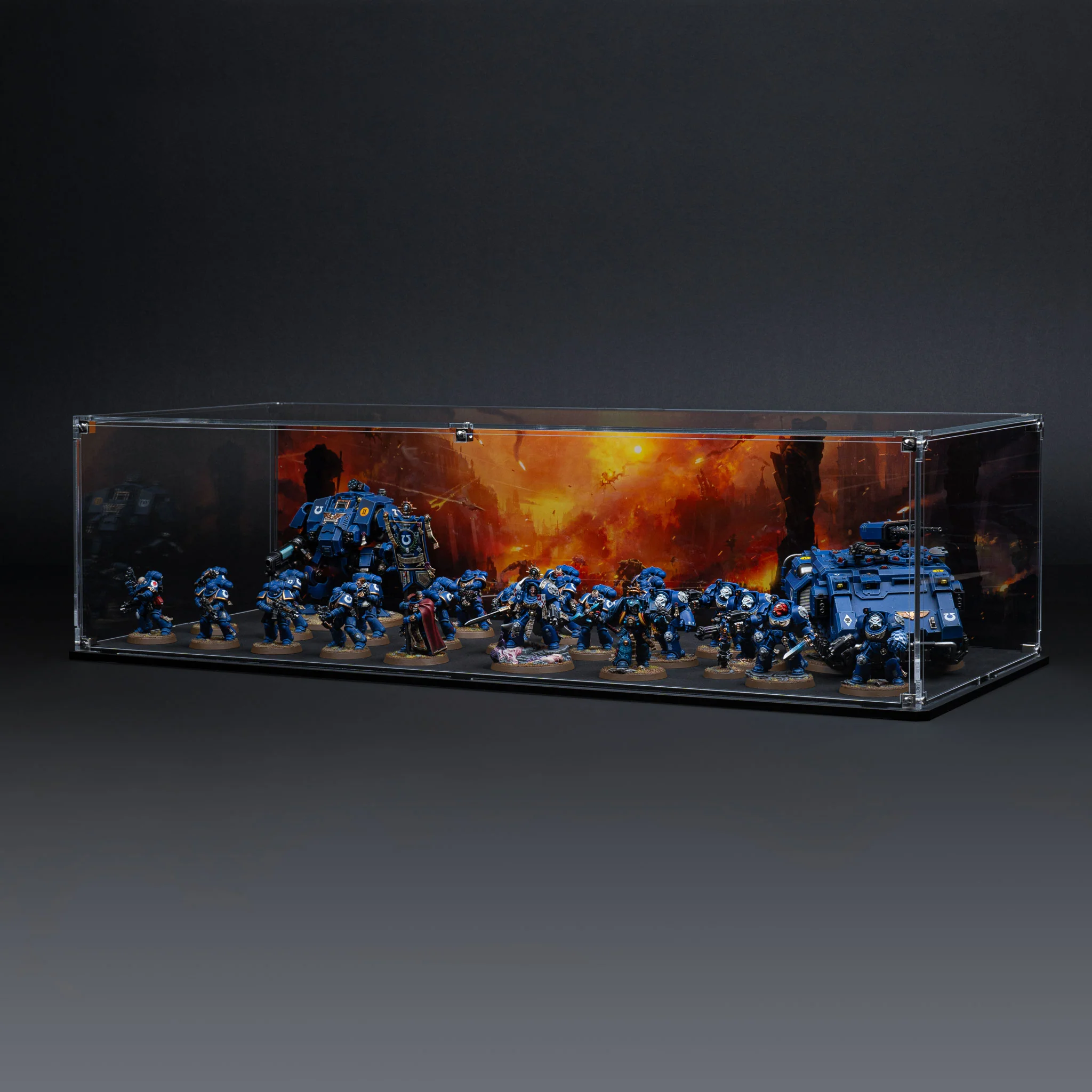 Display Case for Warhammer® Army with Endless War Background - Image 20