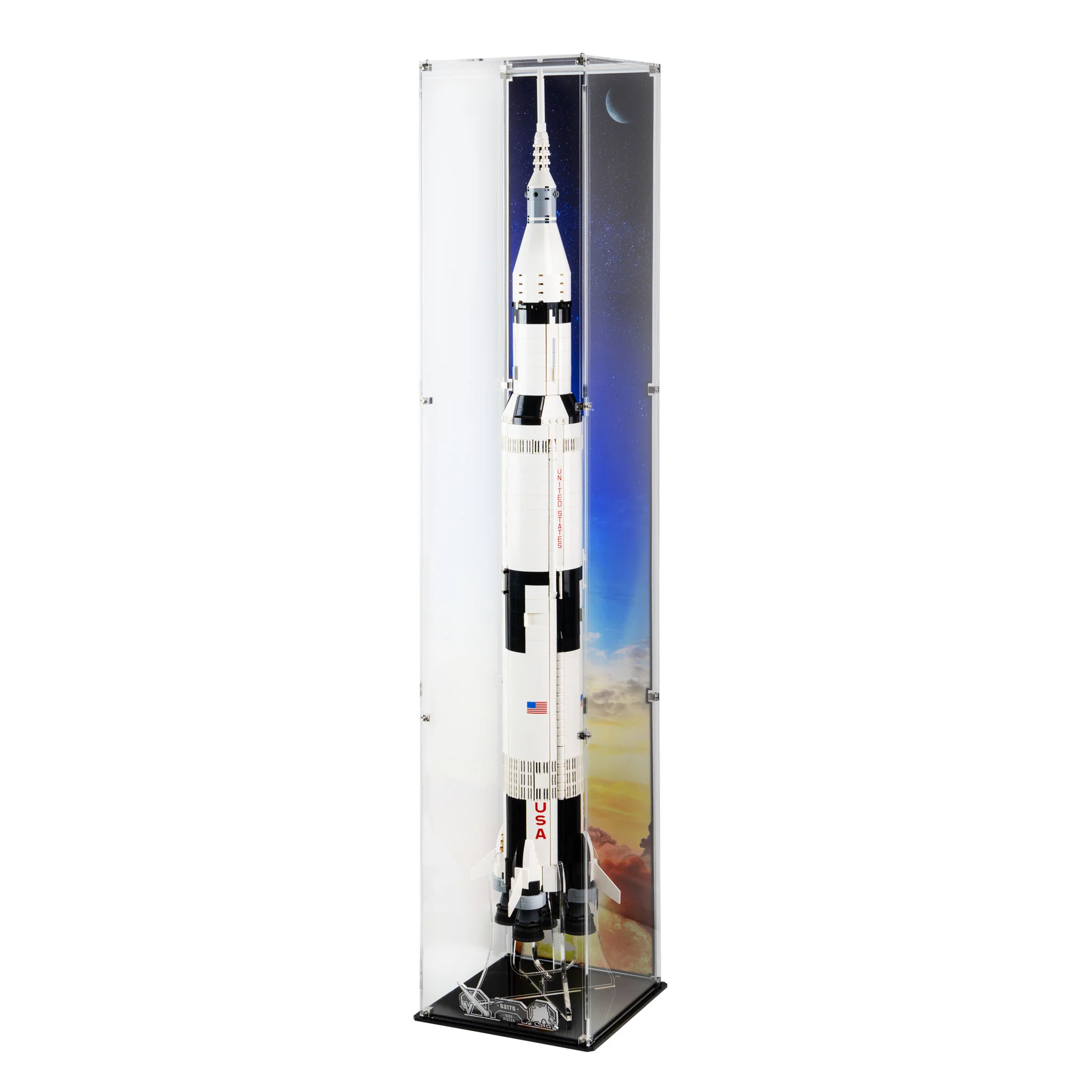 Display Case (vertical) for LEGO® Ideas: NASA Apollo Saturn V (92176) - Image 3
