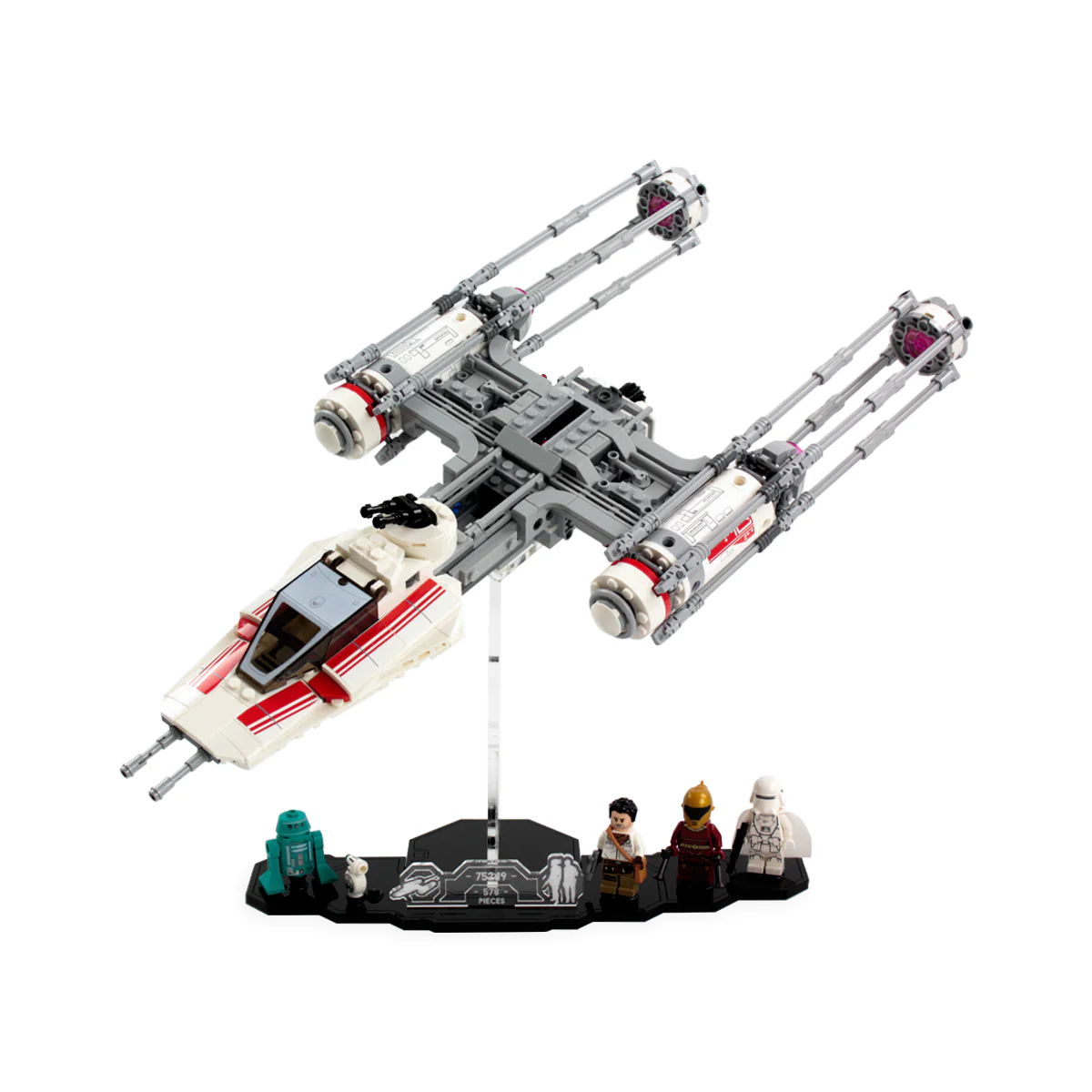 Display Stand for LEGO® Star Wars™ Resistance Y-Wing (75249)
