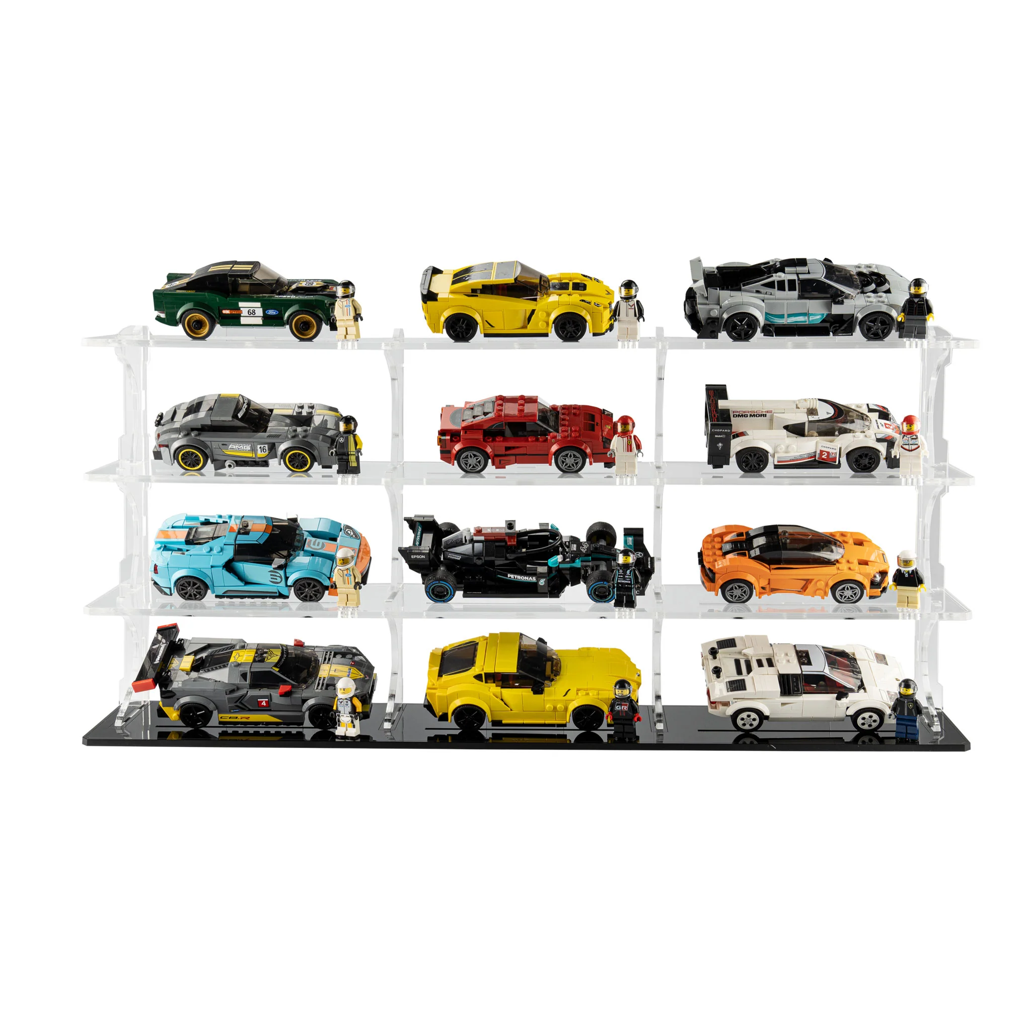 Display Stand for 12x LEGO® Speed Champions Cars (4x3) - Image 2