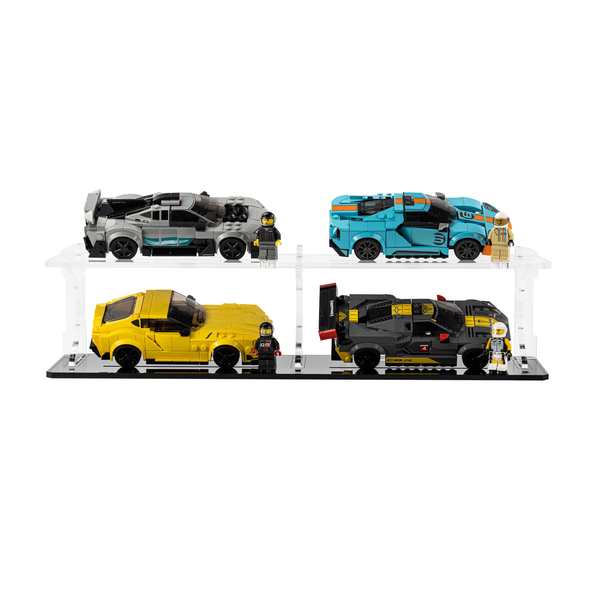 Display Stand for 4x LEGO® Speed Champions Cars (2x2) - Image 2
