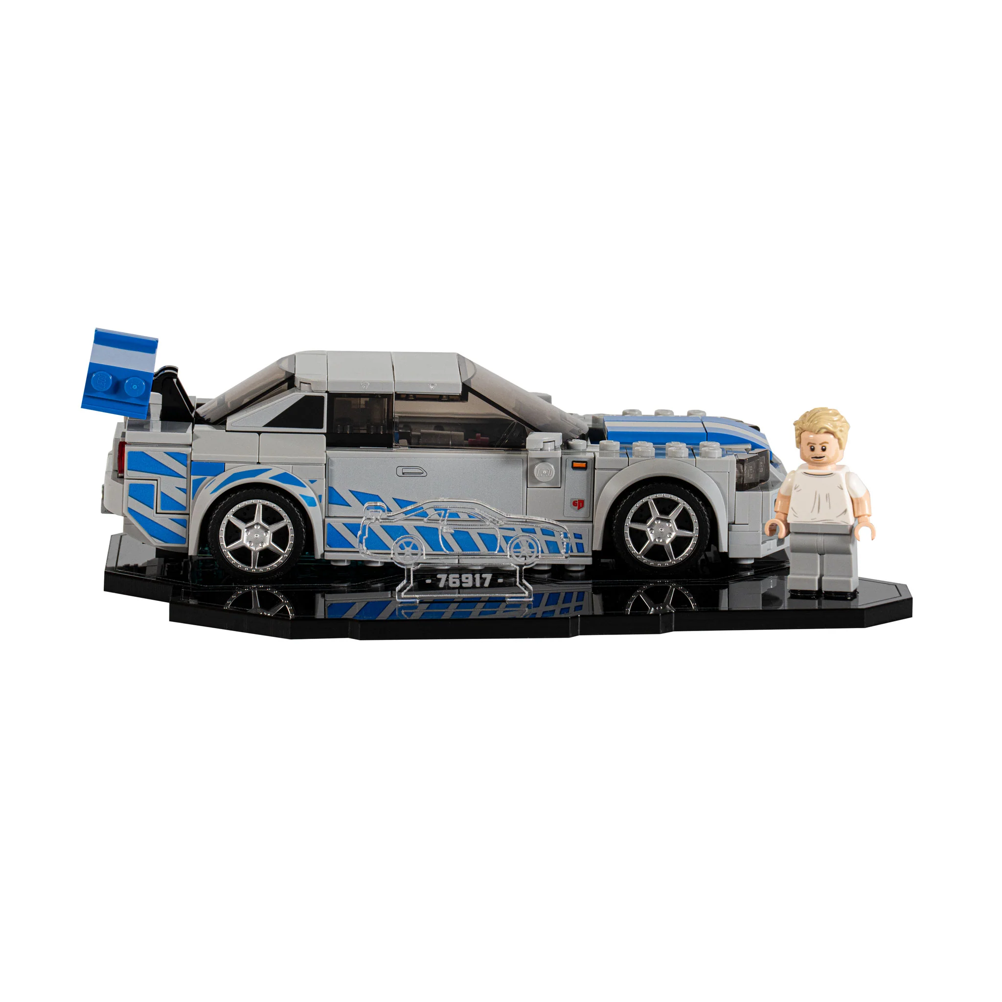 Display Stand for LEGO® Speed Champions 2 Fast 2 Furious Nissan Skyline GT-R (R34) (76917) - Image 2