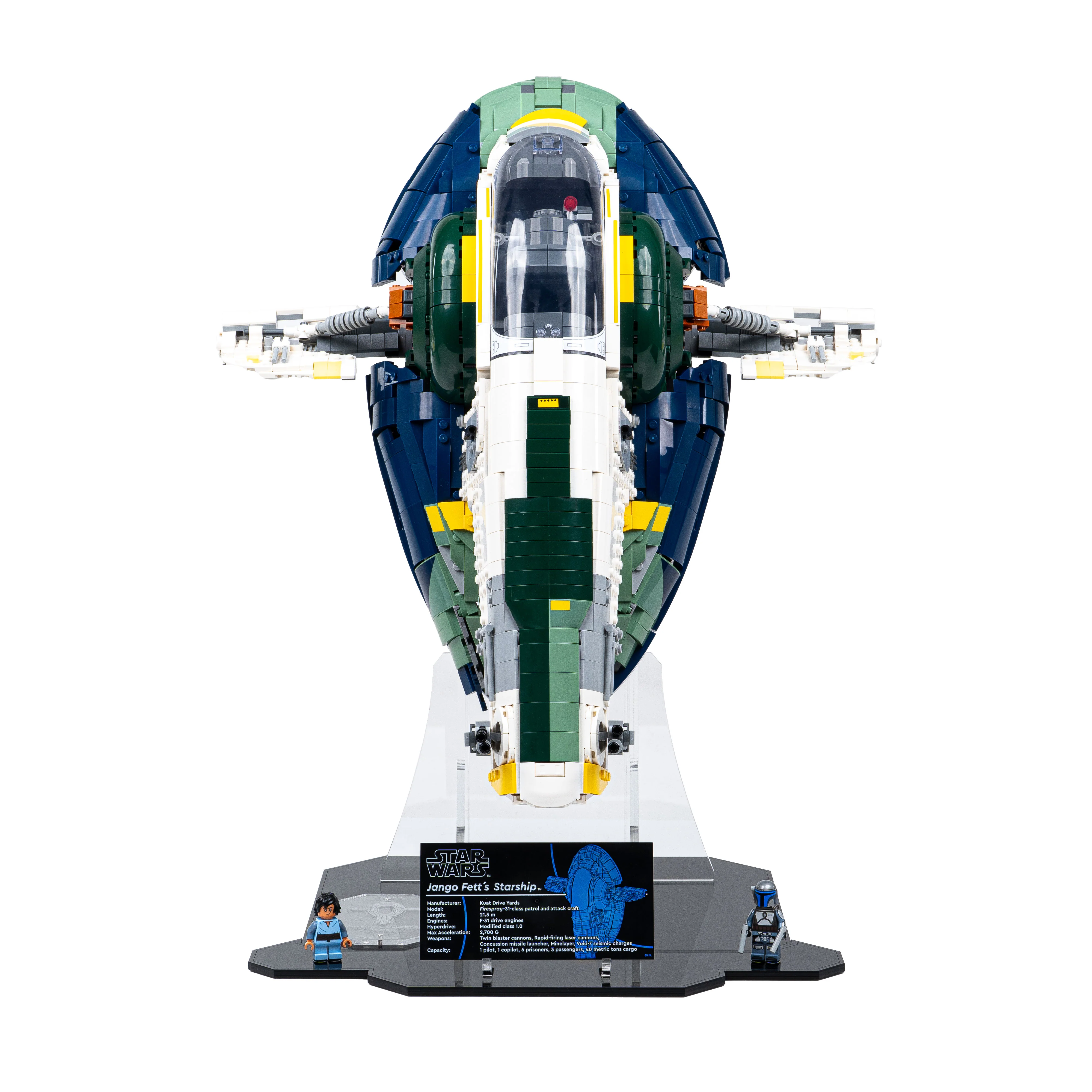 Display Stand for LEGO® Star Wars: Jango Fett's Firespray-Class Starship (75409) - Image 3