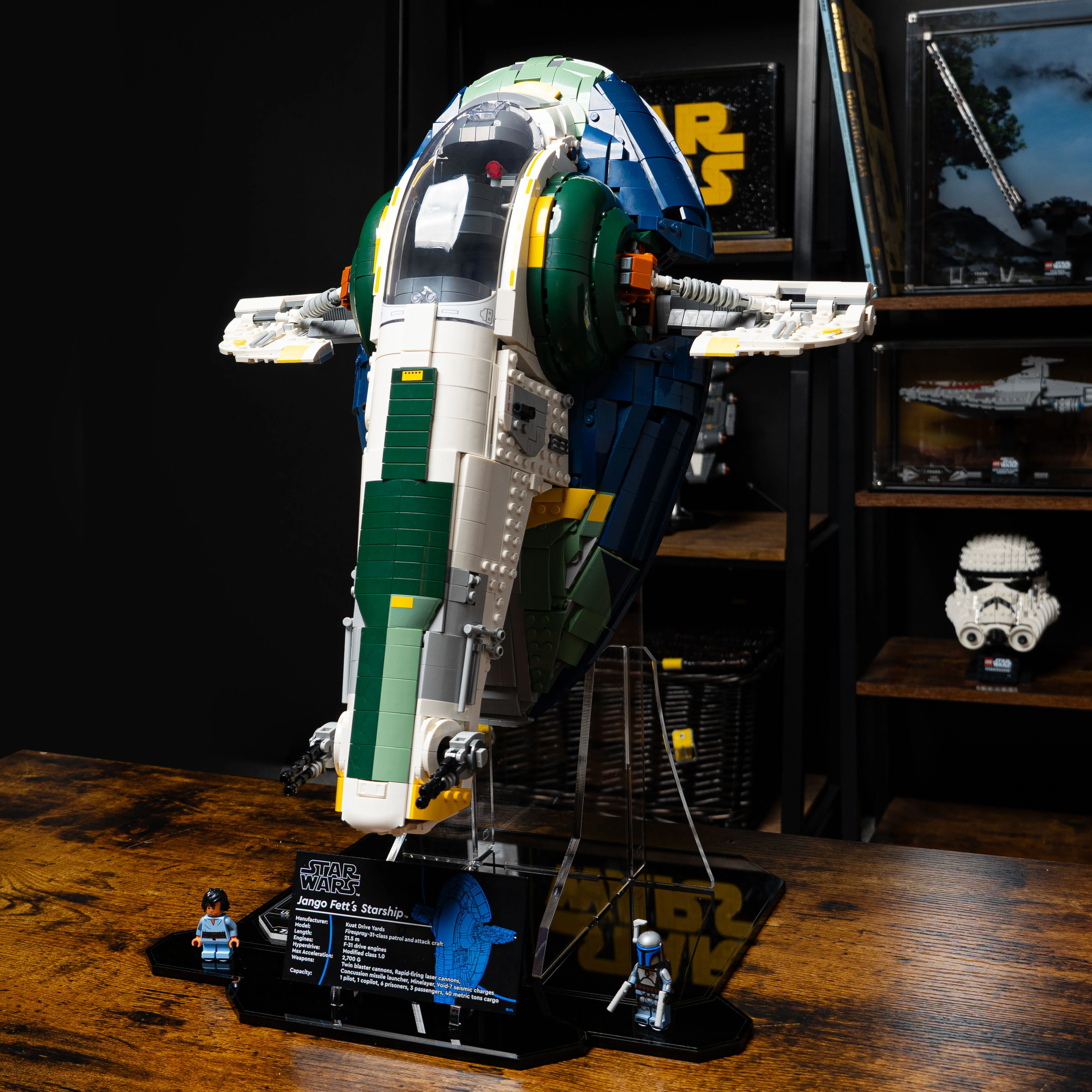 Display Stand for LEGO® Star Wars: Jango Fett's Firespray-Class Starship (75409) - Image 9
