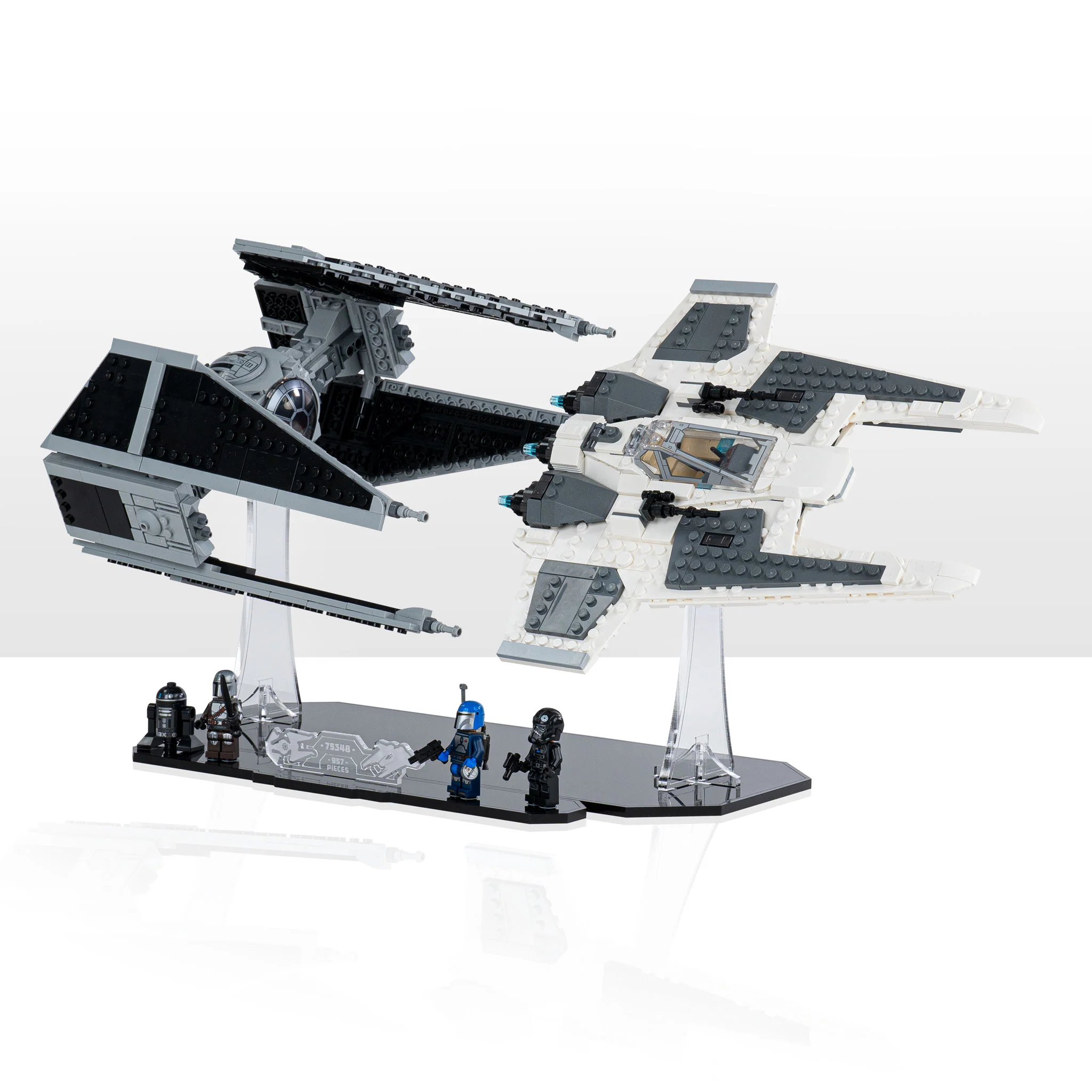 Display Stand for LEGO® Star Wars Mandalorian Fang Fighter vs. TIE Interceptor™ (75348)