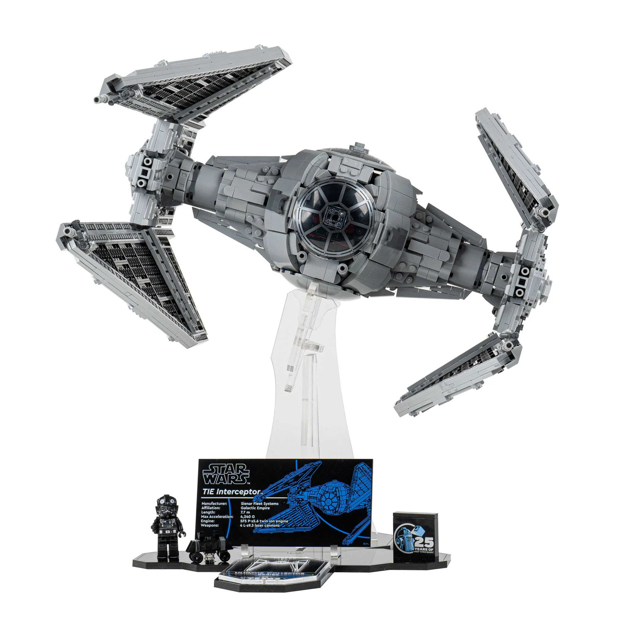 Display Stand for LEGO® Star Wars TIE Interceptor™ (75382) - Image 3
