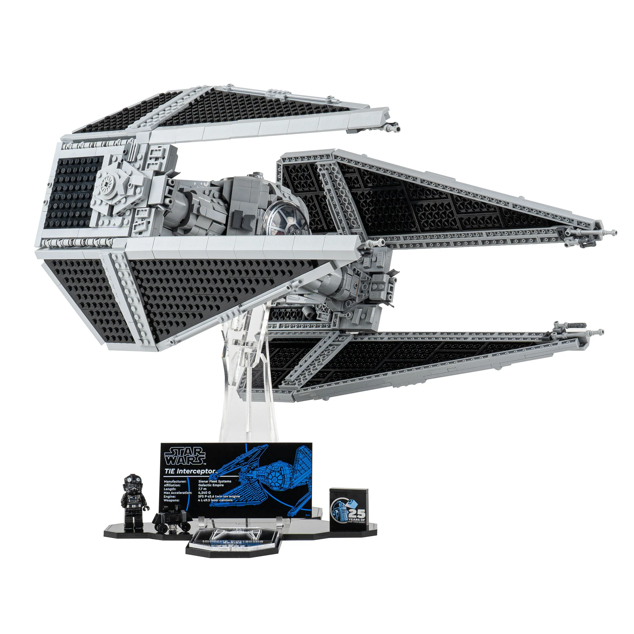 Display Stand for LEGO® Star Wars TIE Interceptor™ (75382) - Image 4