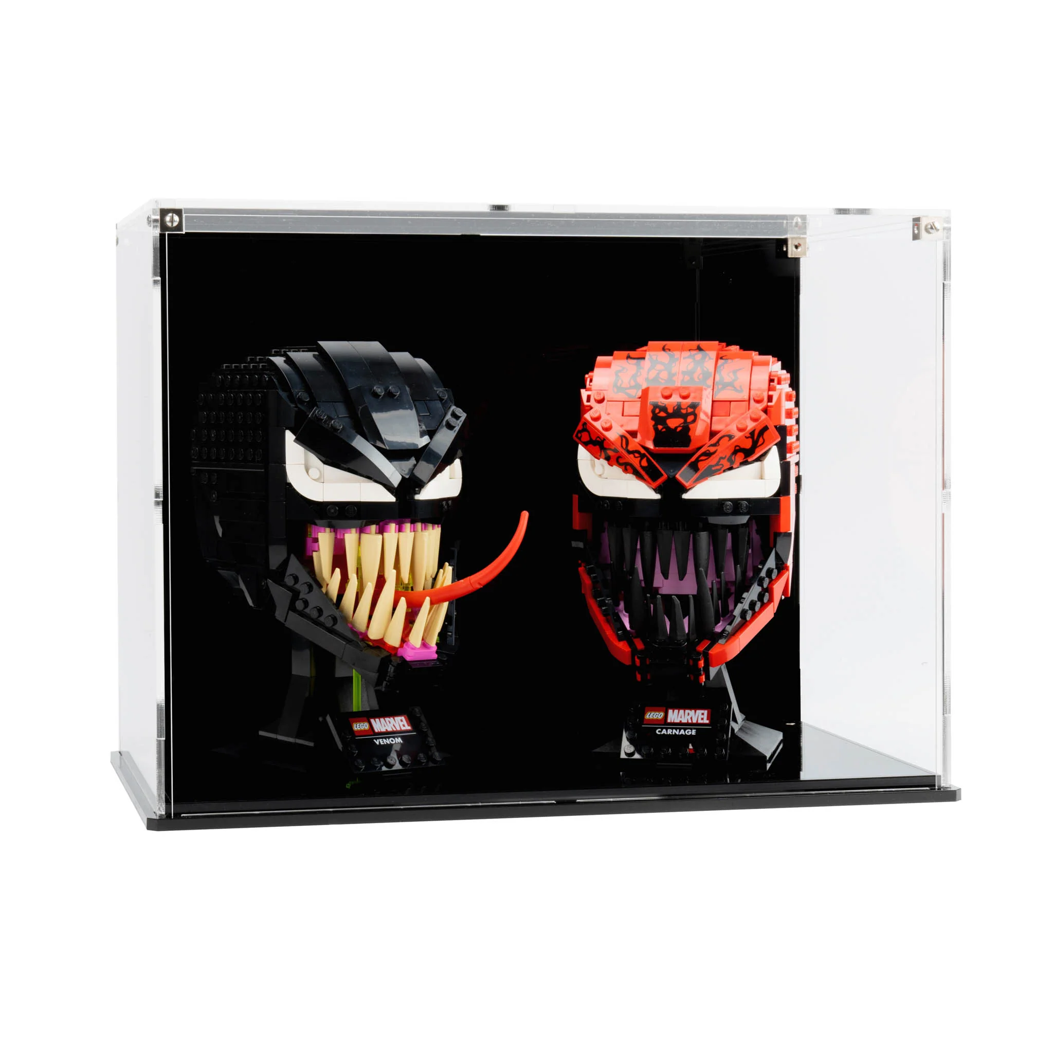 Dual Display Case for LEGO® Marvel Helmets: Spider-Man Venom (76187) & Carnage (76199) - Image 2
