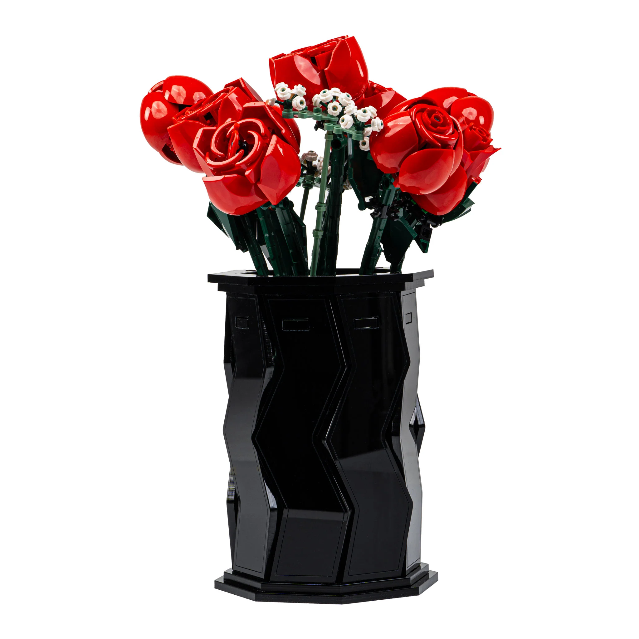 Large Black Display Vase for LEGO® Flowers - Image 3