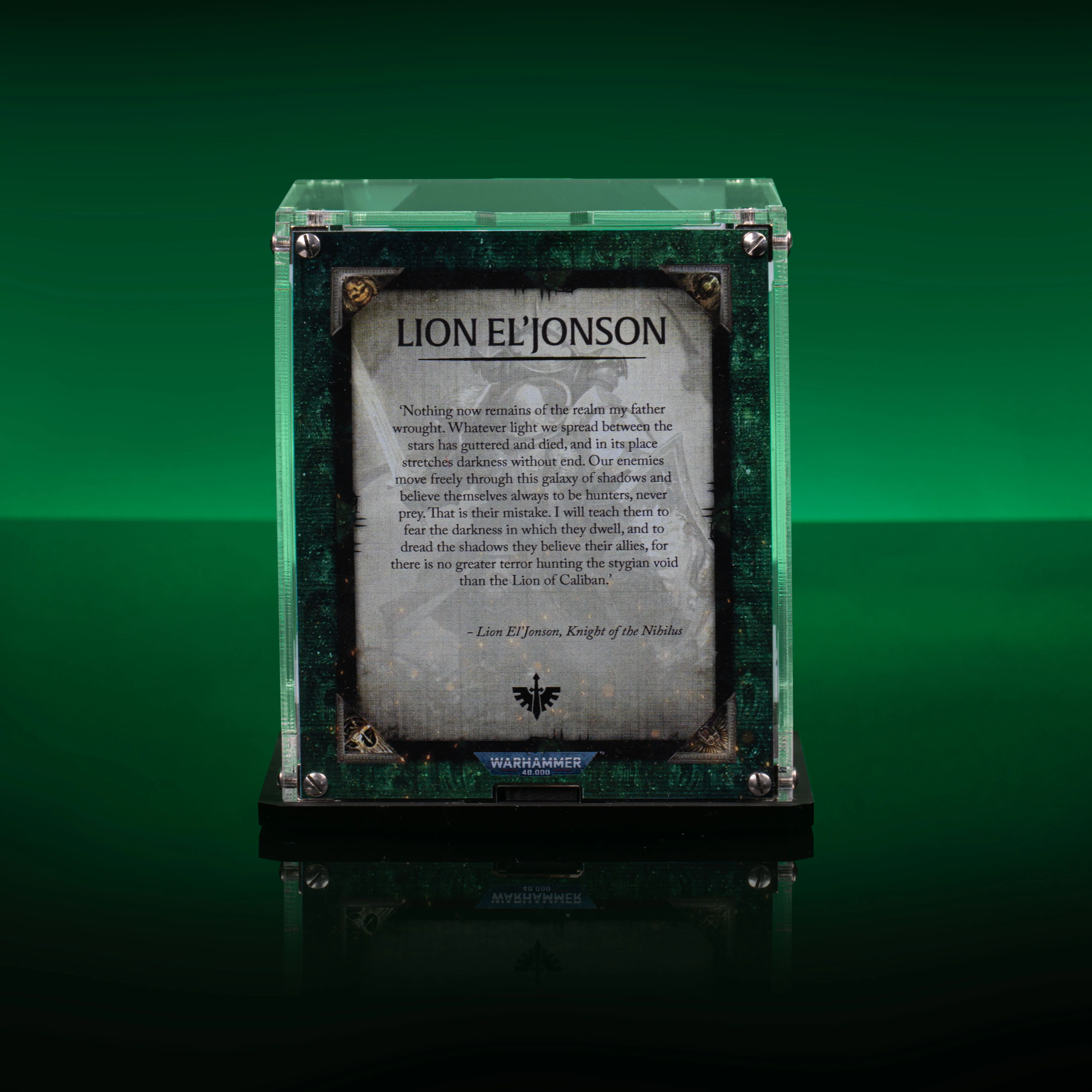 Limited Edition Display Case for Warhammer® 40,000 Dark Angels Lion El’Jonson - Image 12