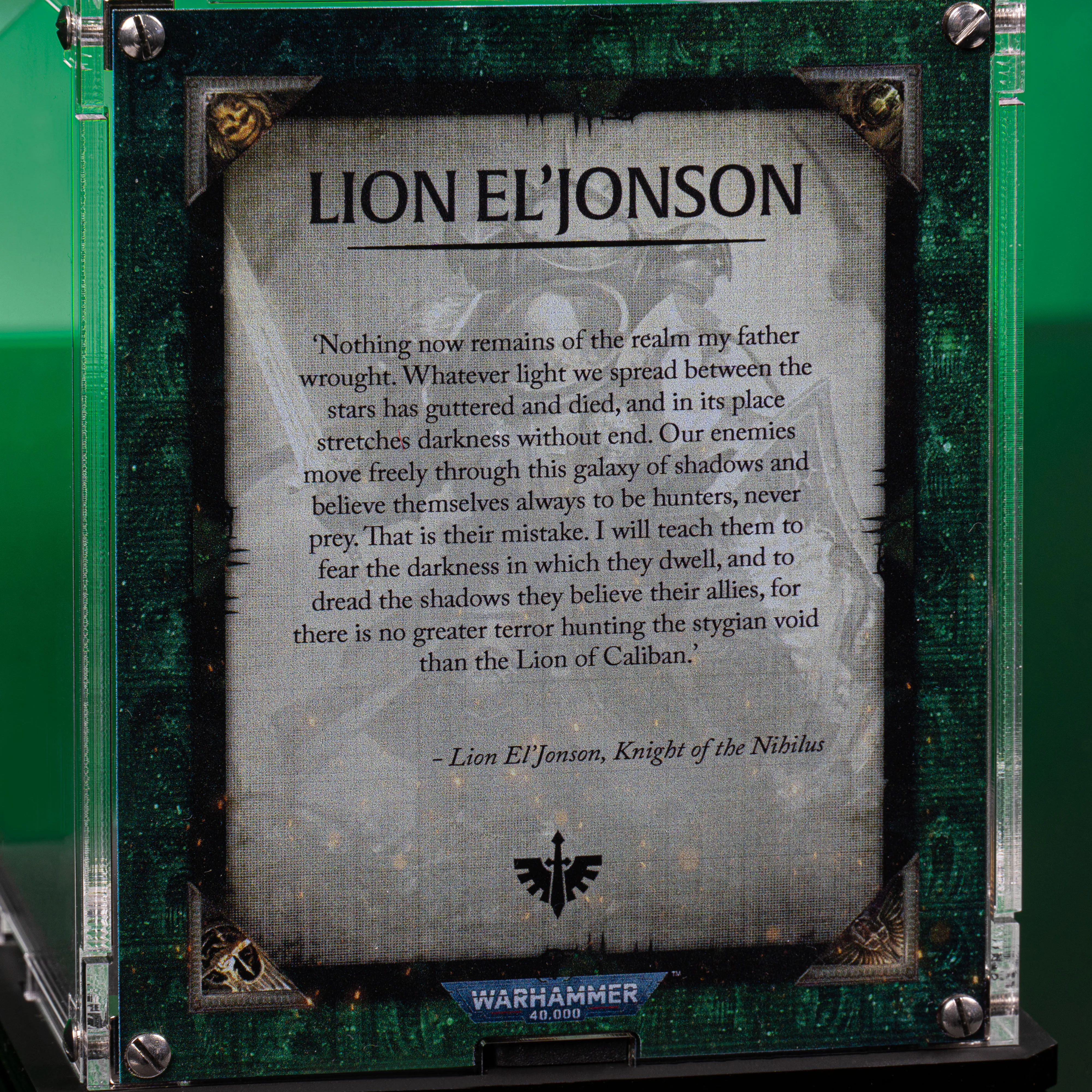 Limited Edition Display Case for Warhammer® 40,000 Dark Angels Lion El’Jonson - Image 8