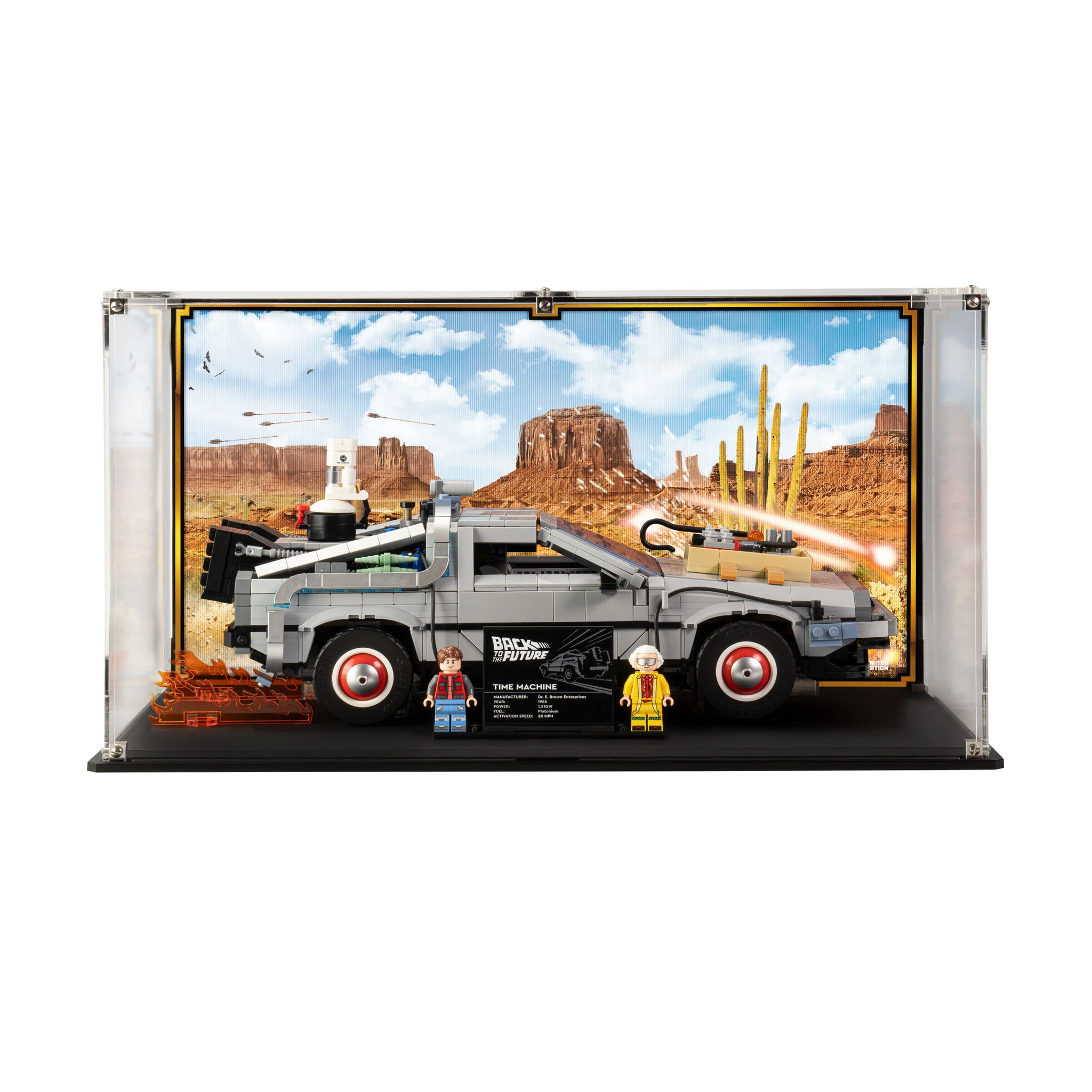 Limited Edition Display Case for LEGO® Back to the Future Time Machine (10300) - Image 13