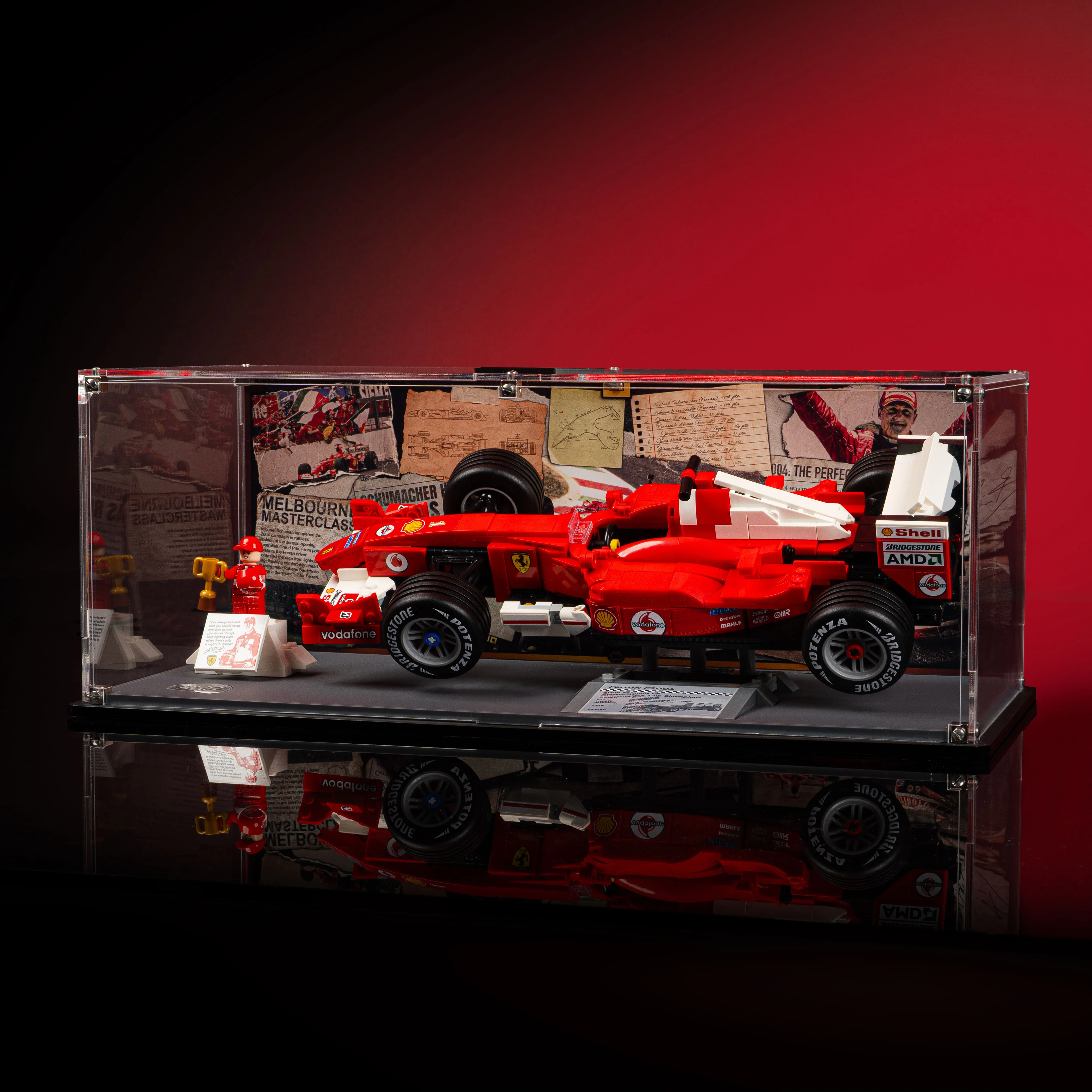 Limited Edition Display Case for LEGO® Icons: Ferrari F2004 & Michael Schumacher (11375) - Image 2