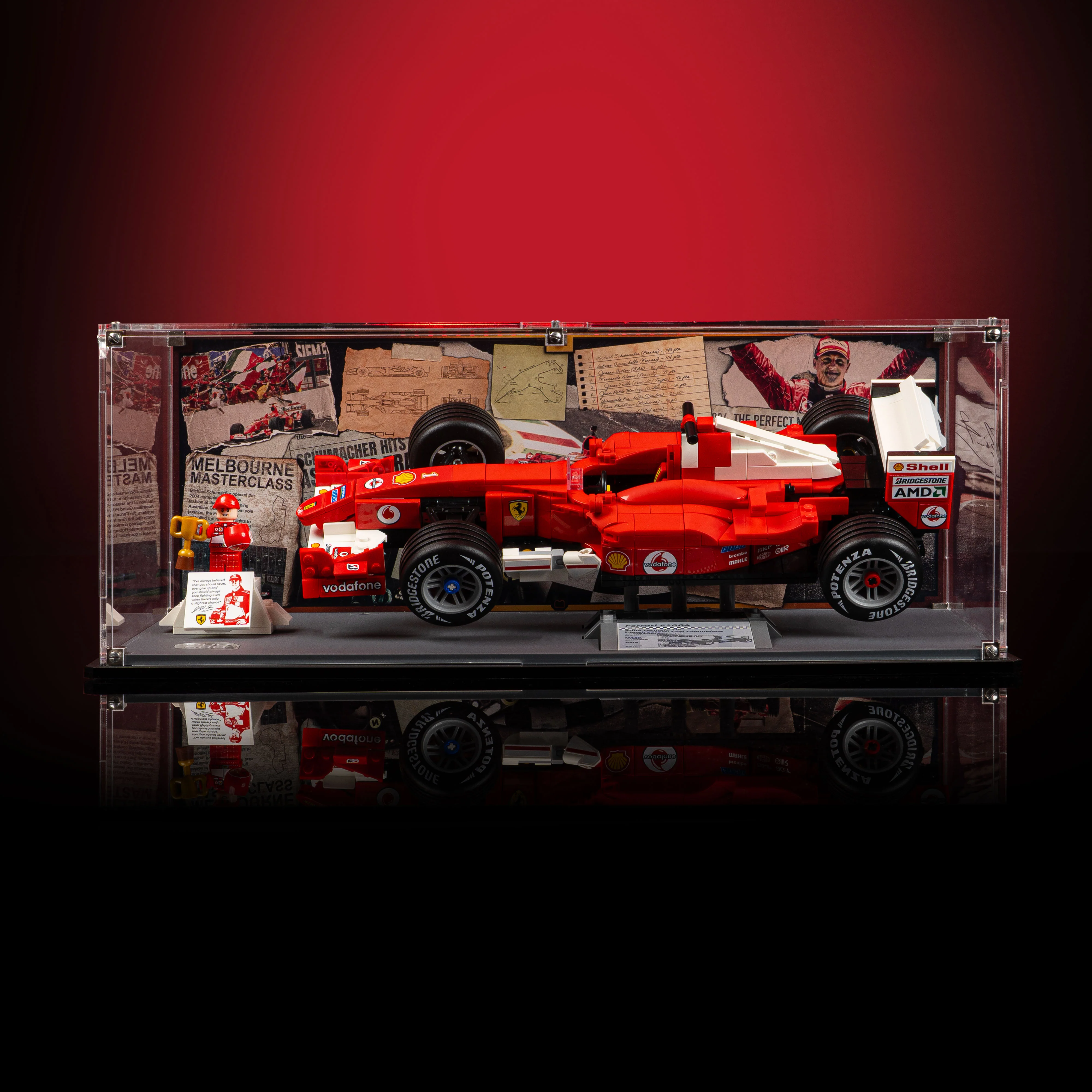 Limited Edition Display Case for LEGO® Icons: Ferrari F2004 & Michael Schumacher (11375) - Image 5
