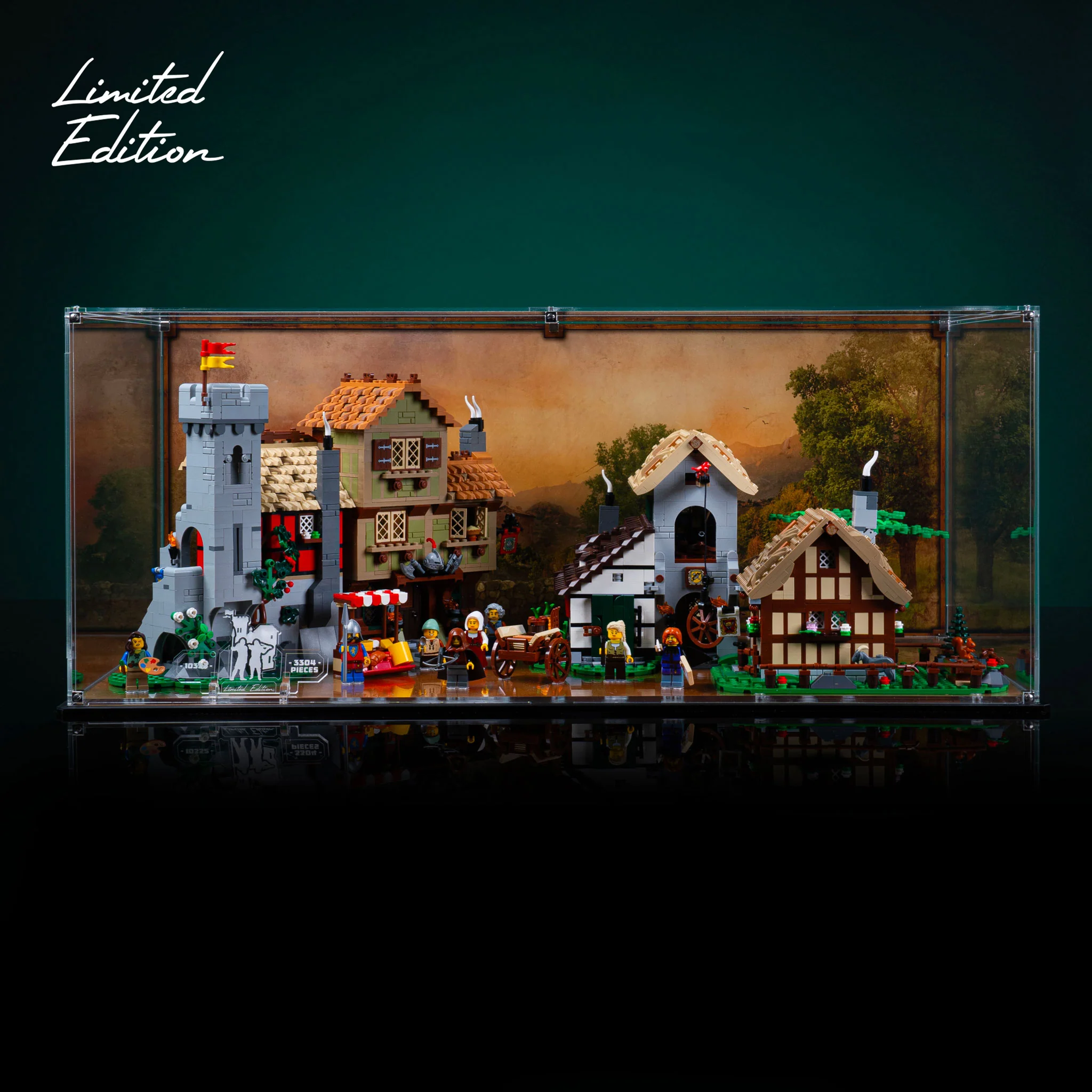 Limited Edition Display Case for LEGO® Icons Medieval Town Square (10332) - Image 2