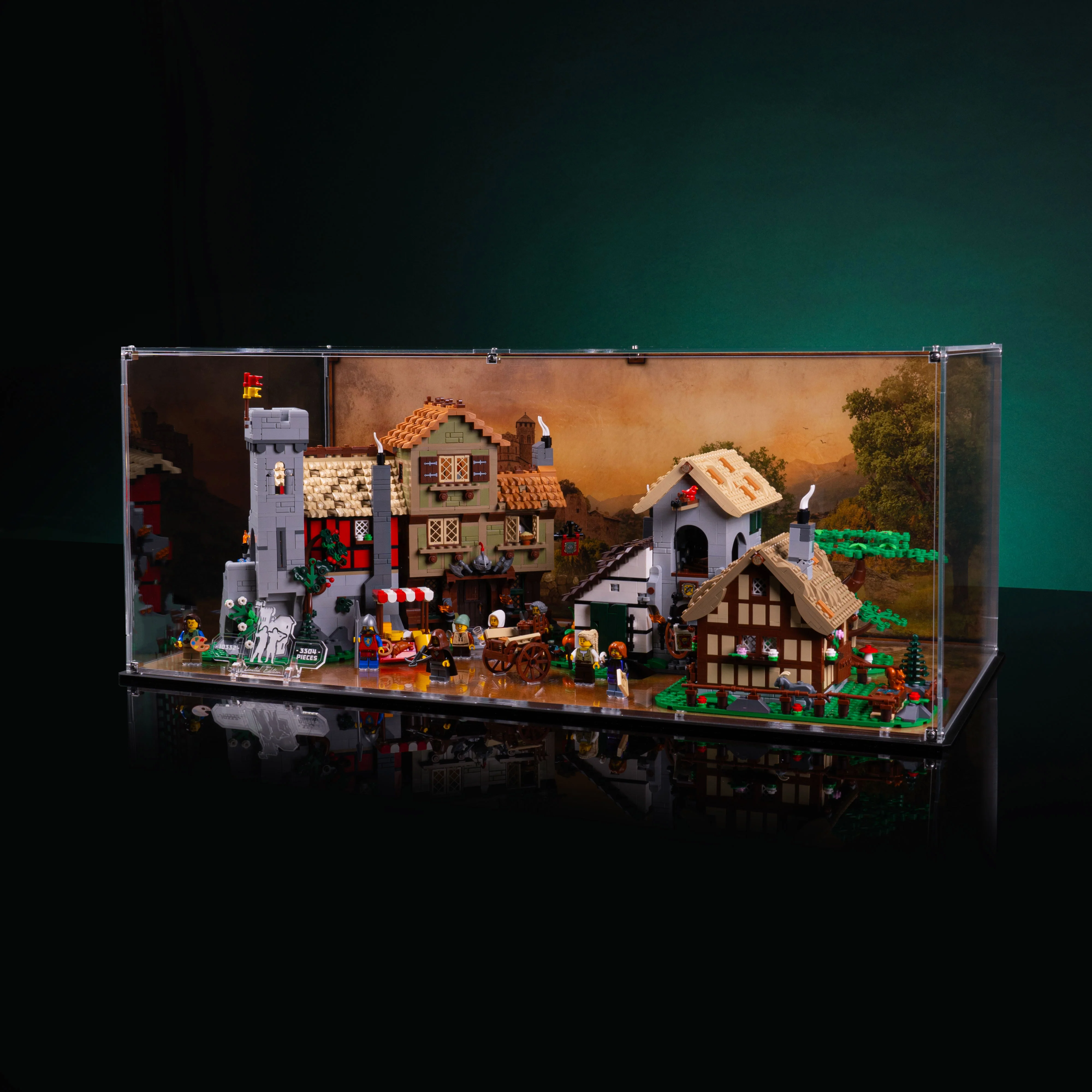 Limited Edition Display Case for LEGO® Icons Medieval Town Square (10332) - Image 4