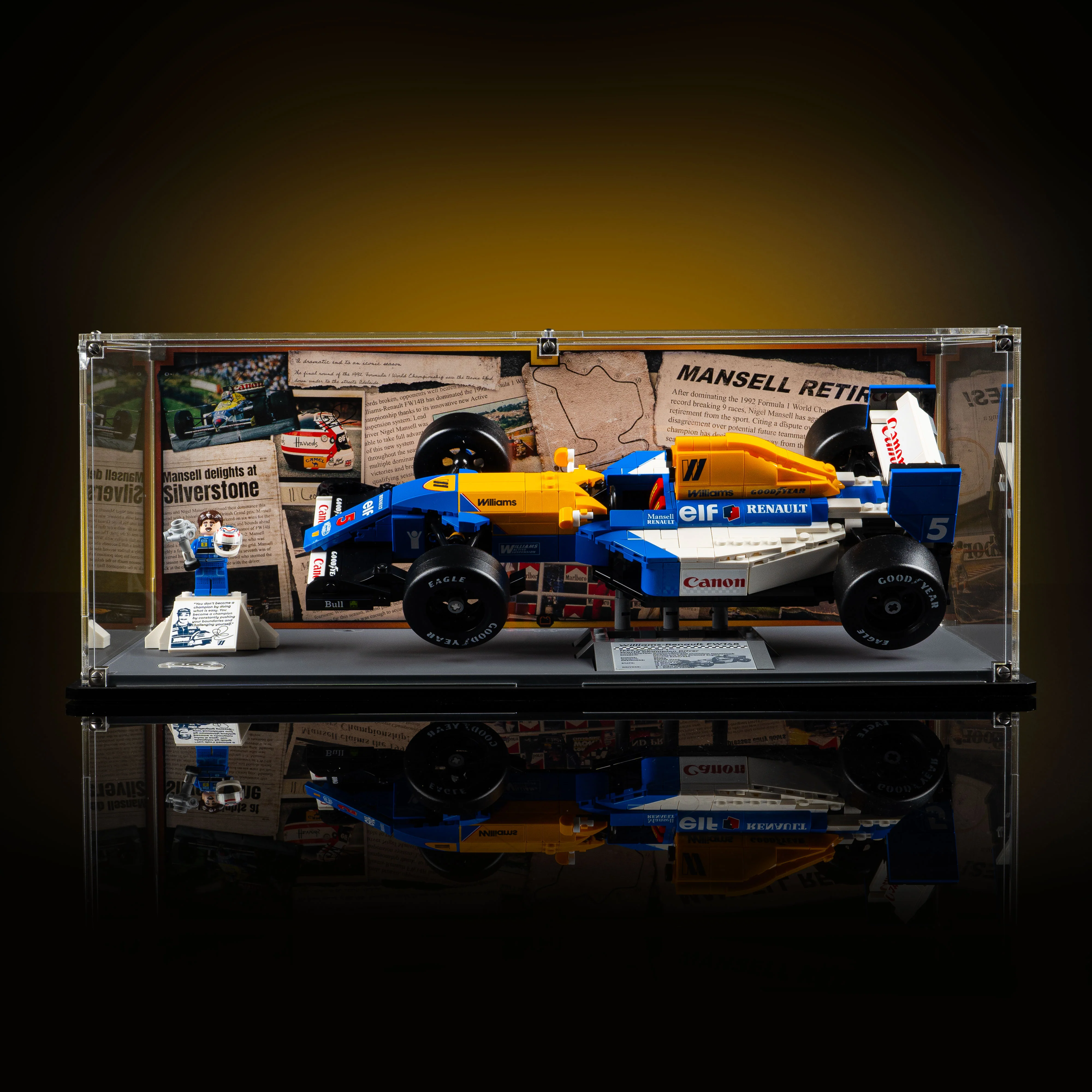 Limited Edition Display Case for LEGO® Icons: Williams Racing FW14B & Nigel Mansell (10353) - Image 3