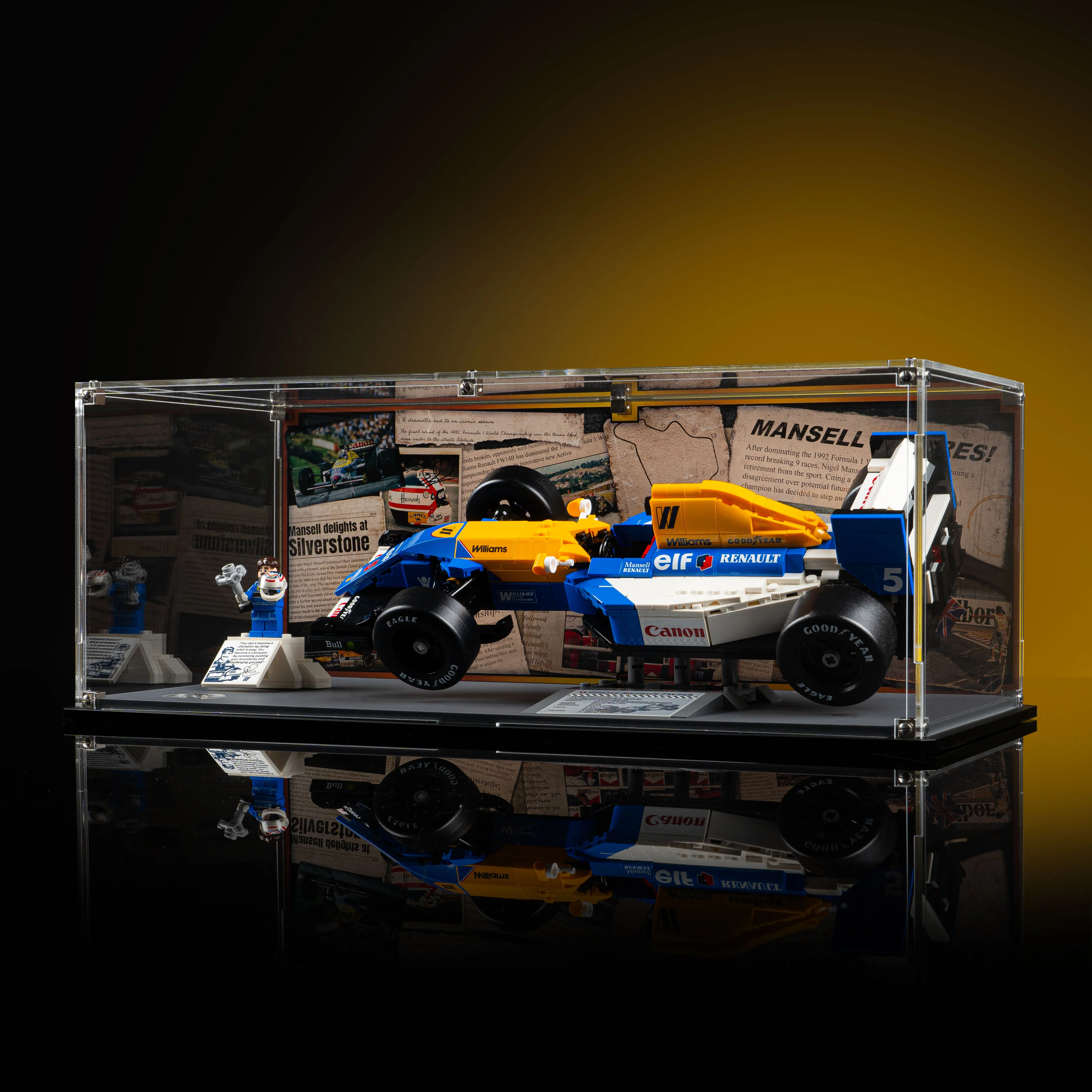 Limited Edition Display Case for LEGO® Icons: Williams Racing FW14B & Nigel Mansell (10353) - Image 5