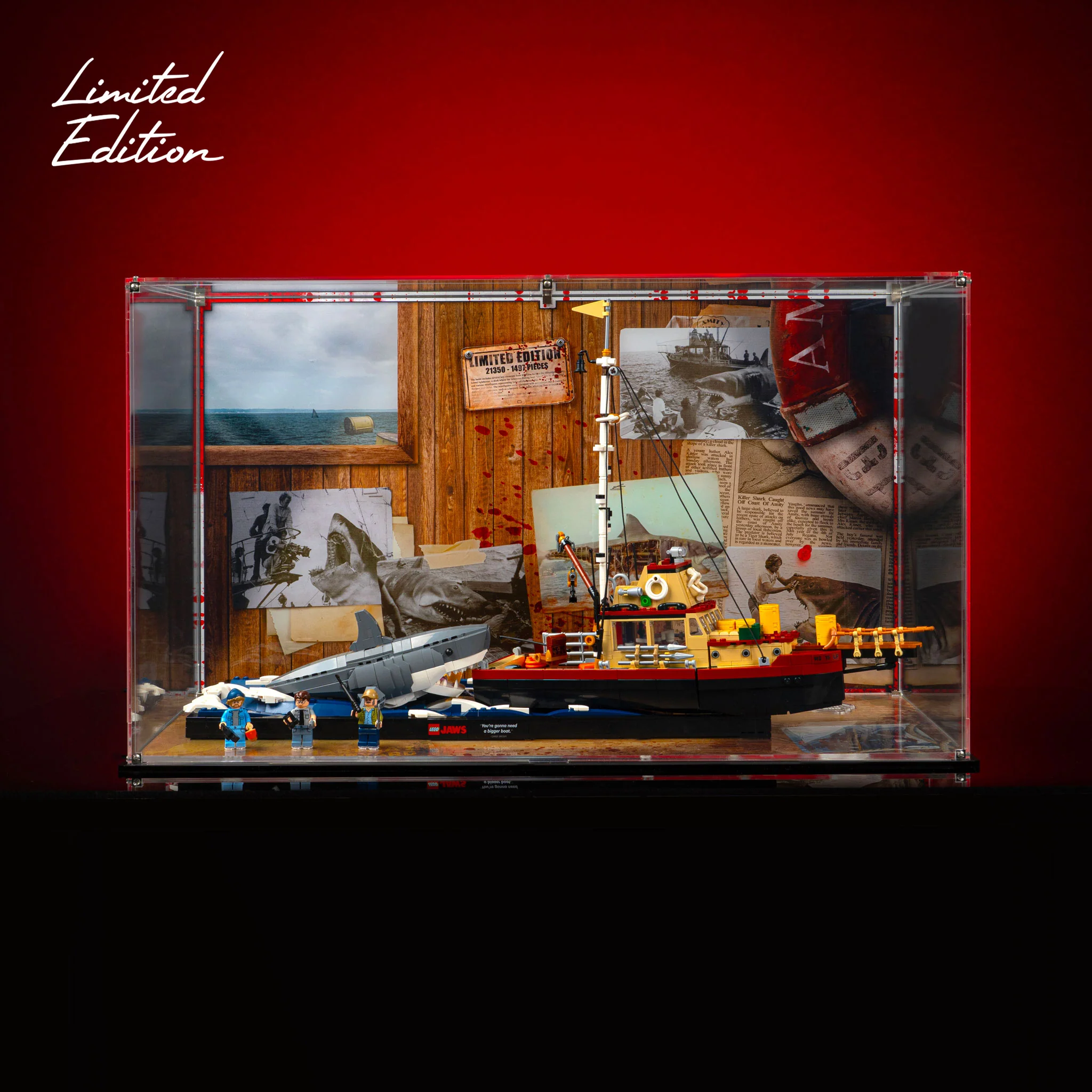 Limited Edition Display Case for LEGO® Ideas Jaws (21350) - Image 2