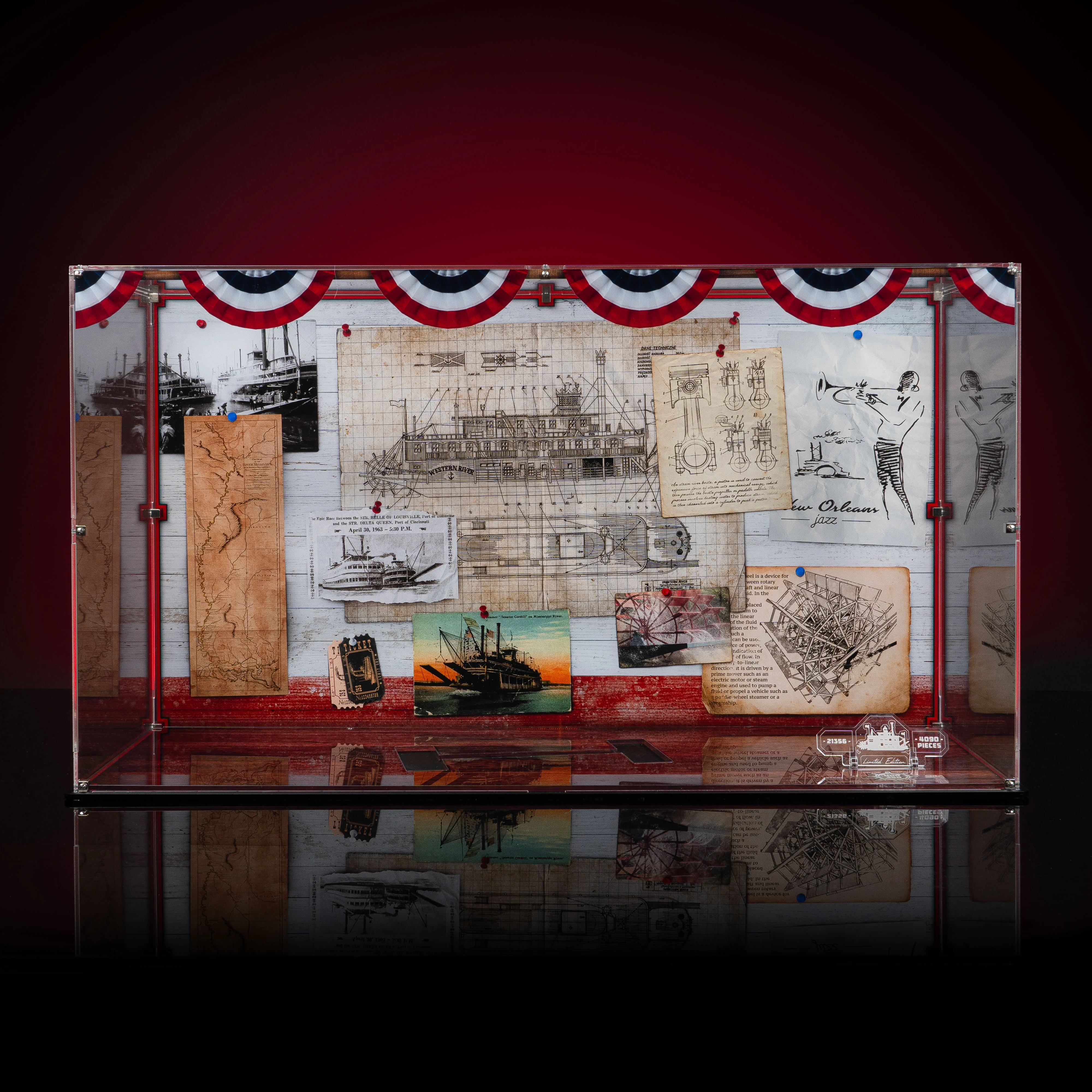 Limited Edition Display Case for LEGO® Ideas River Steamboat (21356) - Image 3
