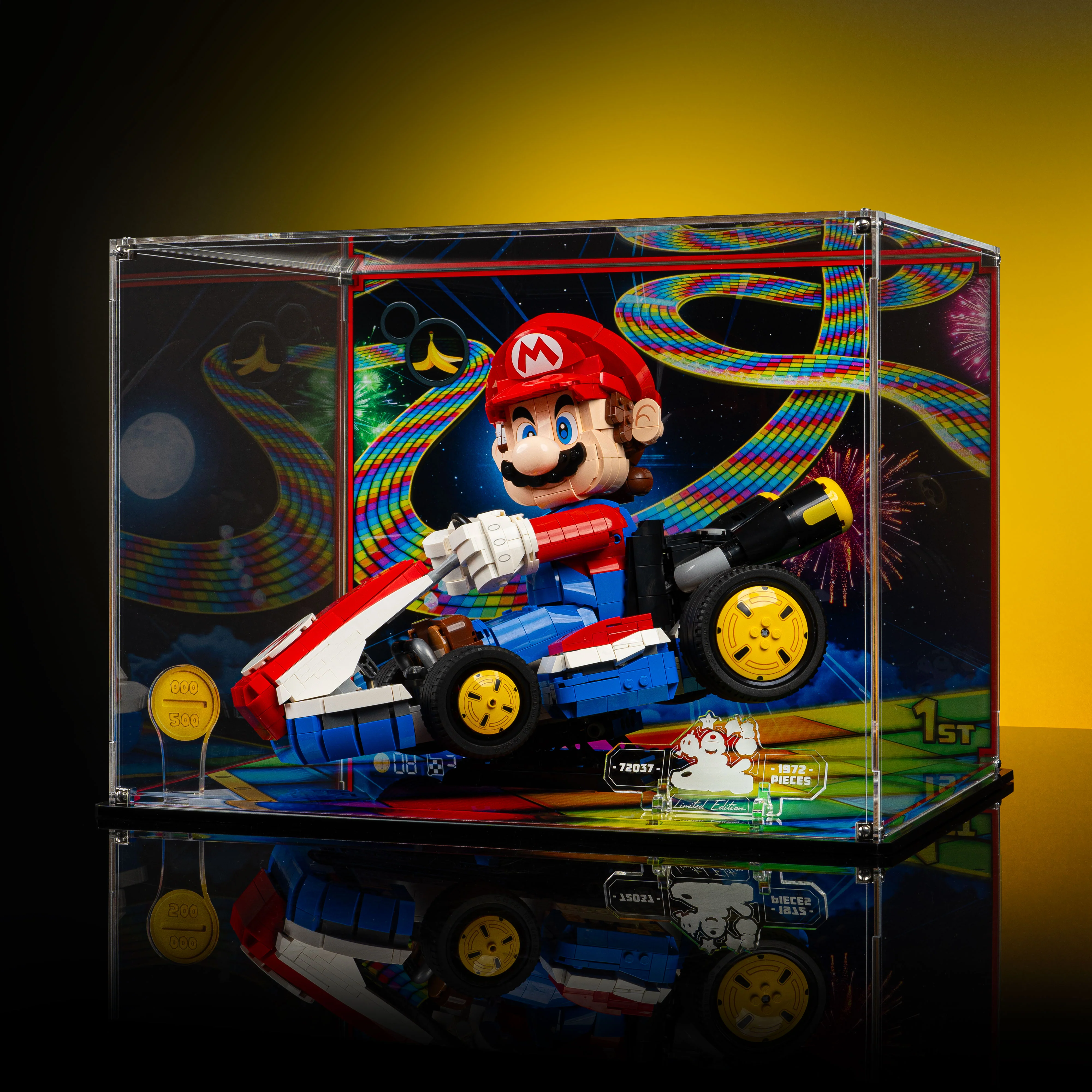 Limited Edition Display Case for LEGO® Mario Kart™ Mario & Standard Kart (72037) - Image 4