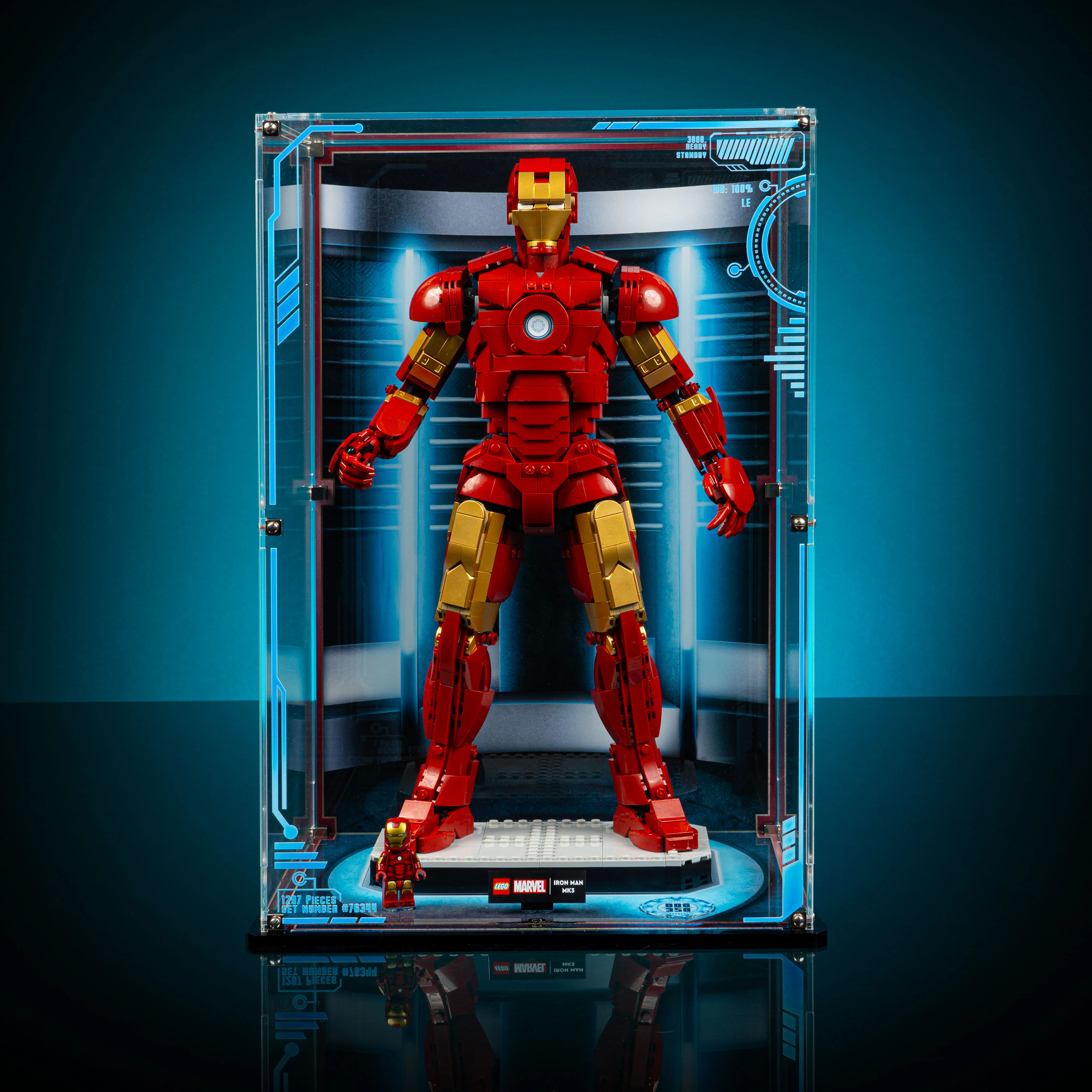 Limited Edition Display Case for LEGO® Marvel: Iron Man Mark 3 Collectors' Edition (76344) - Image 8