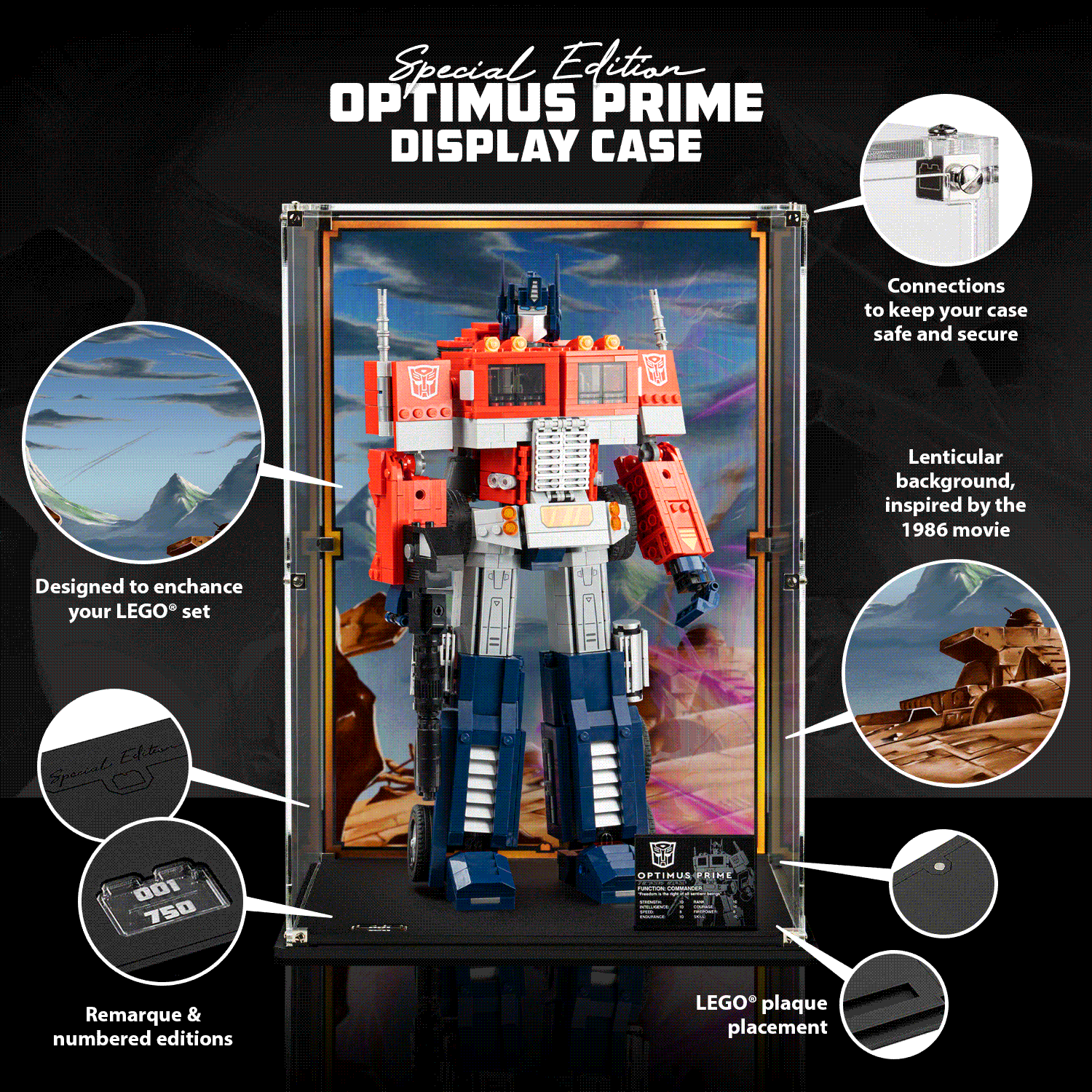 Limited Edition Display Cases for LEGO® Optimus Prime (10302) - Image 5